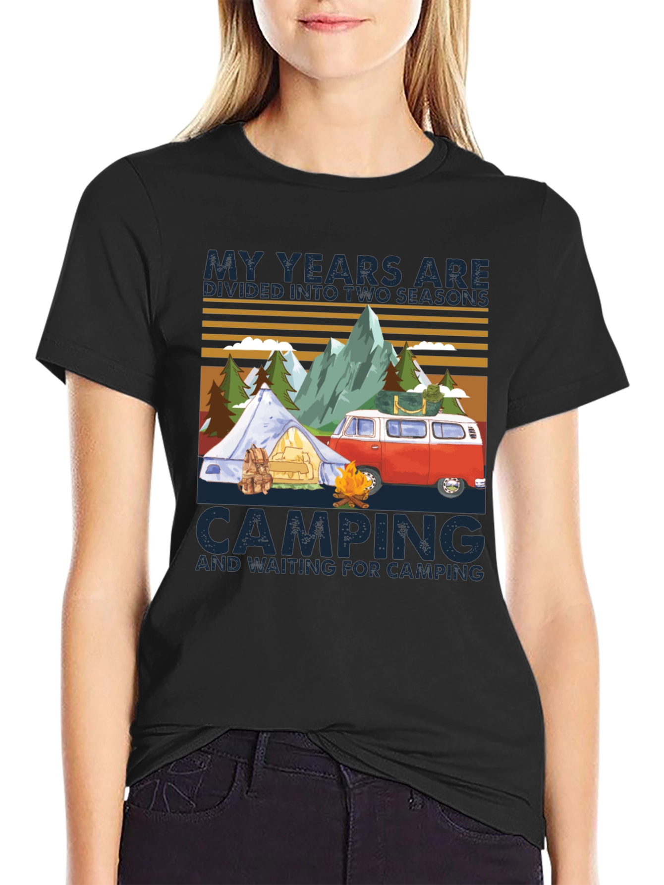 Camping Seasons T-Shirt - Adventure Awaits!