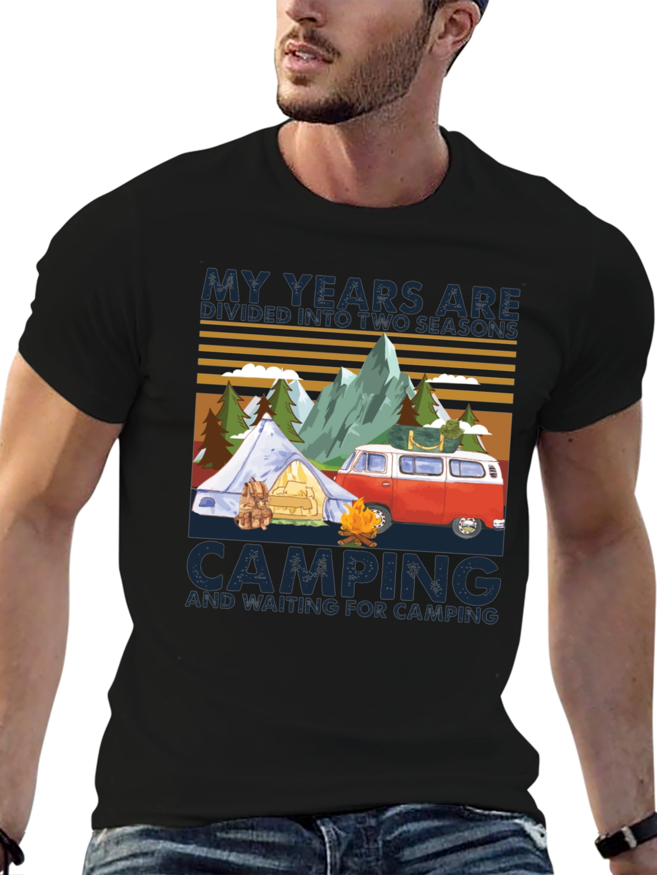 Camping Seasons T-Shirt - Adventure Awaits!