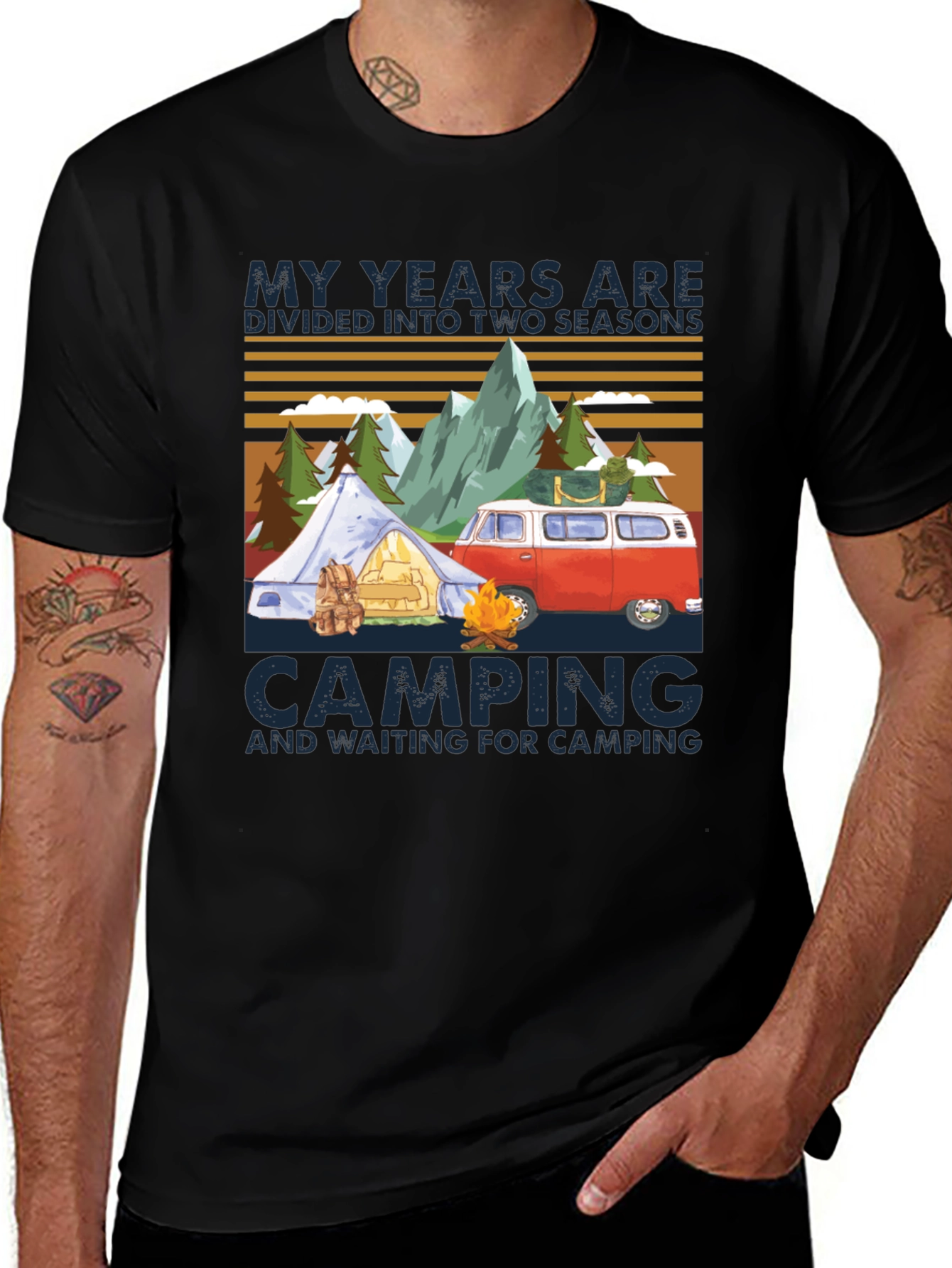 Camping Seasons T-Shirt - Adventure Awaits!