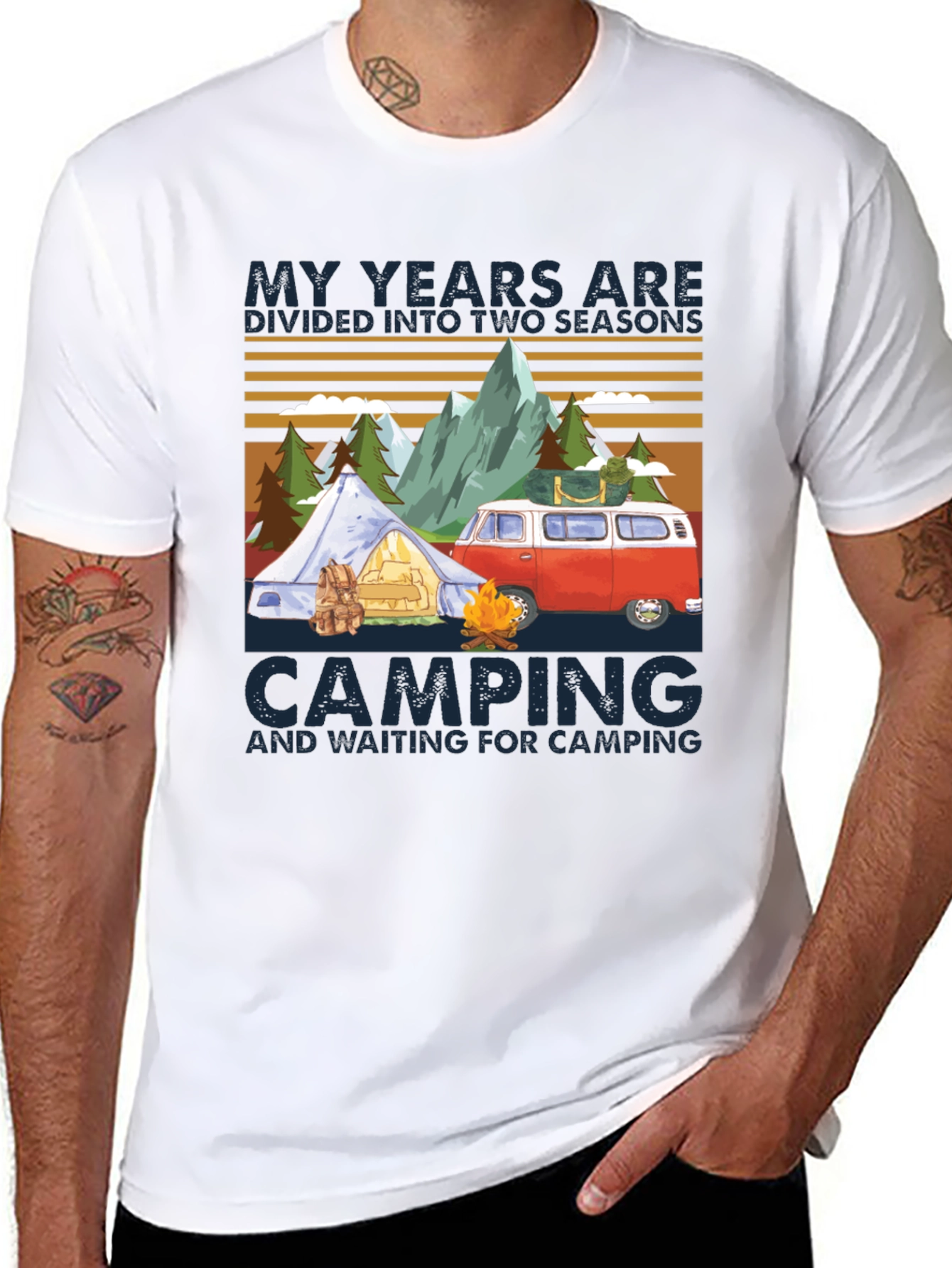 Camping Seasons T-Shirt - Adventure Awaits!