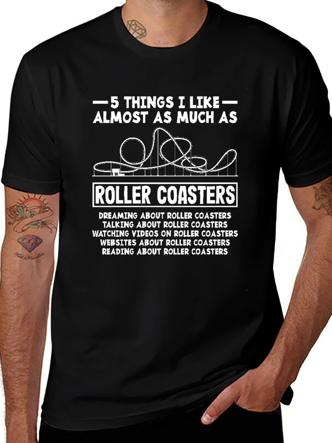 Roller Coaster Fan T-Shirt - 5 Things I Like