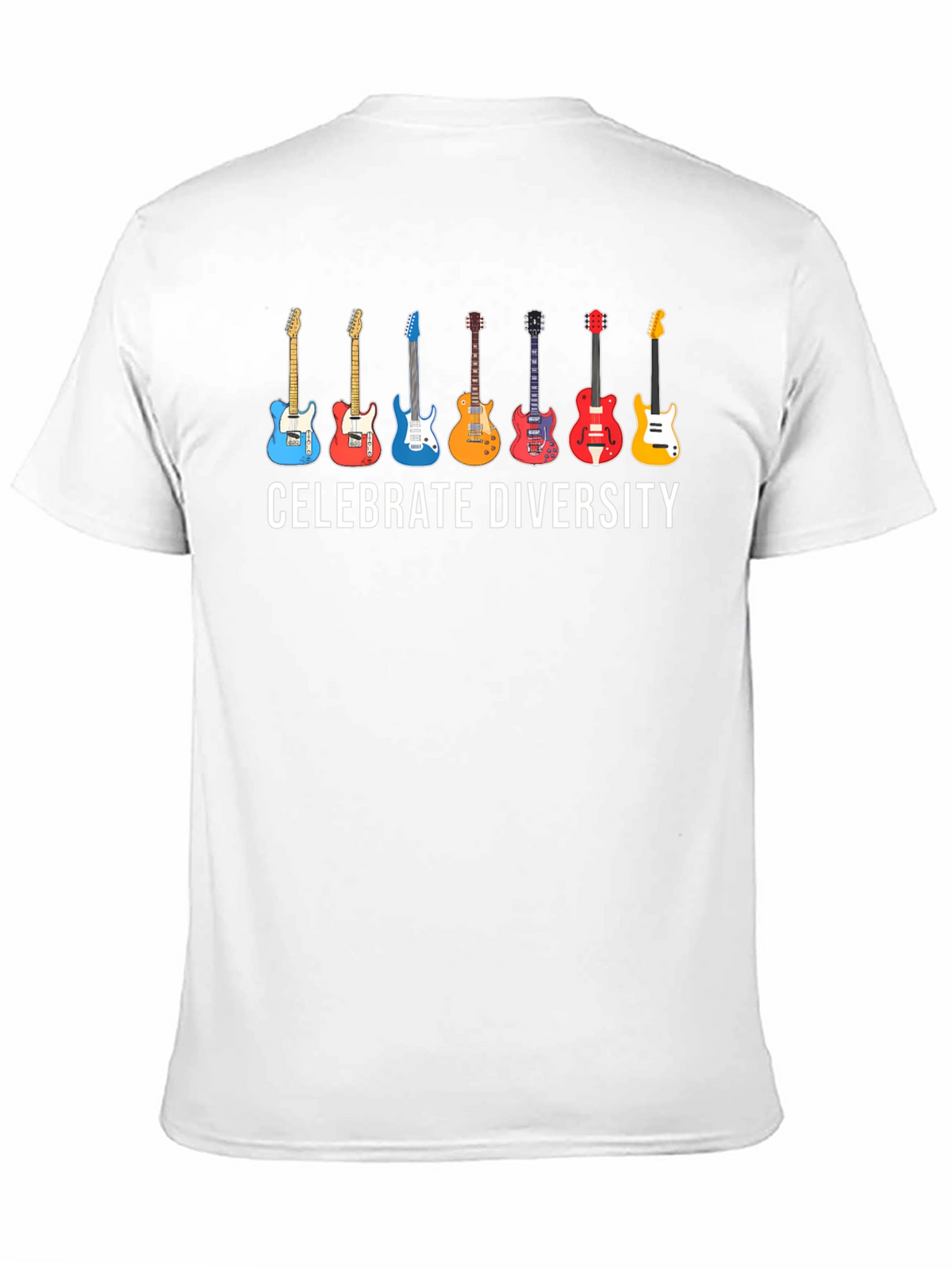 Celebrate Diversity Guitar T-Shirt
