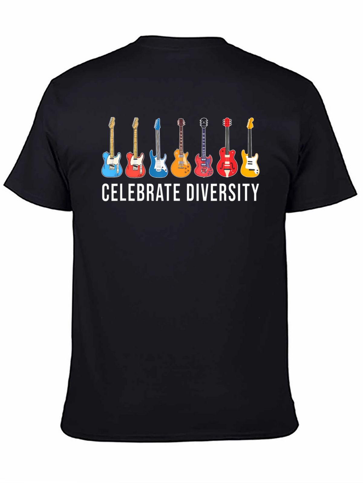 Celebrate Diversity Guitar T-Shirt