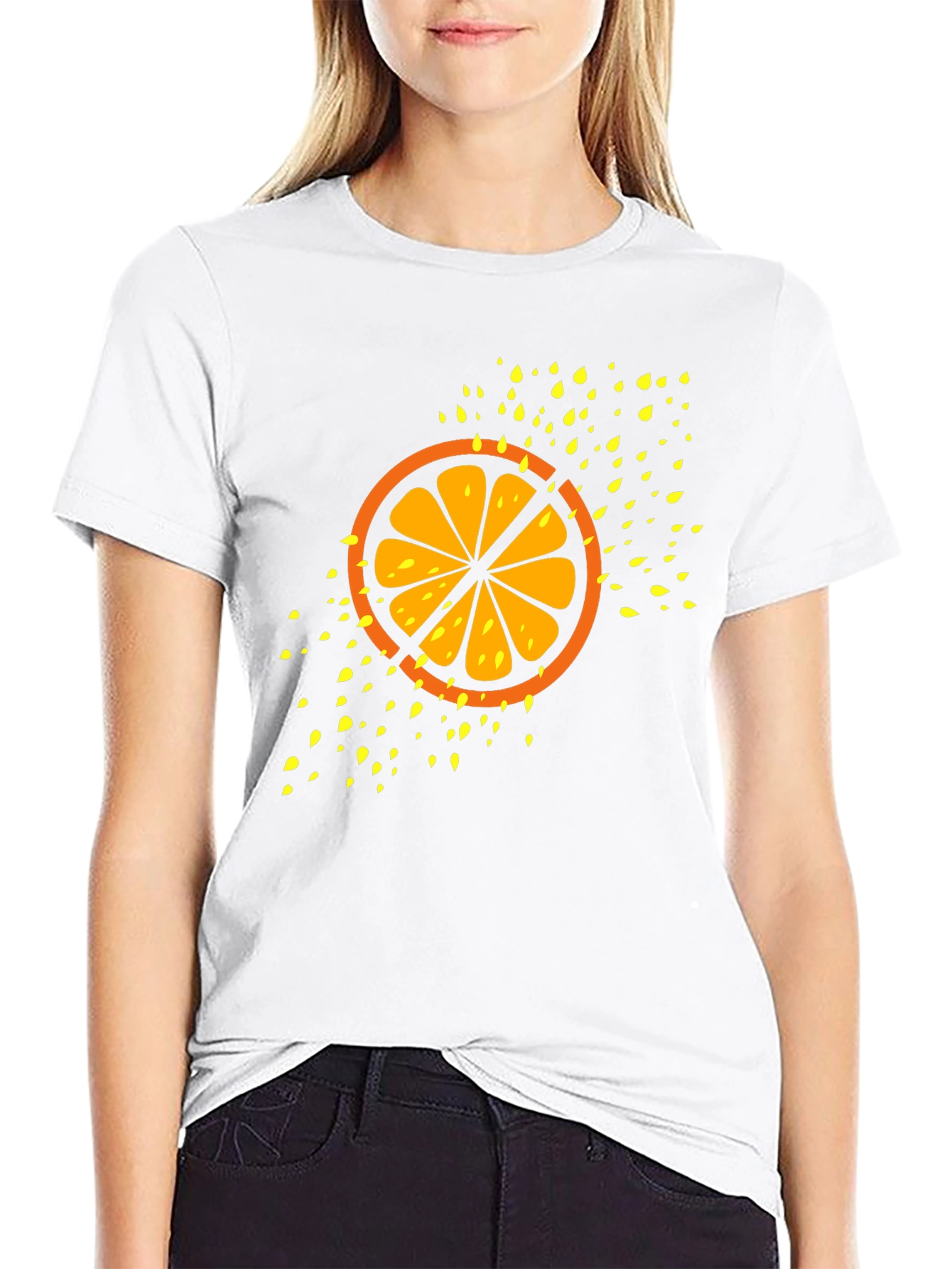 Citrus Slice Graphic Tee - Cool Fruit Design