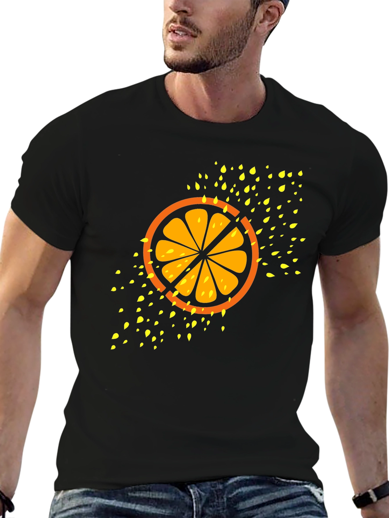 Citrus Slice Graphic Tee - Cool Fruit Design