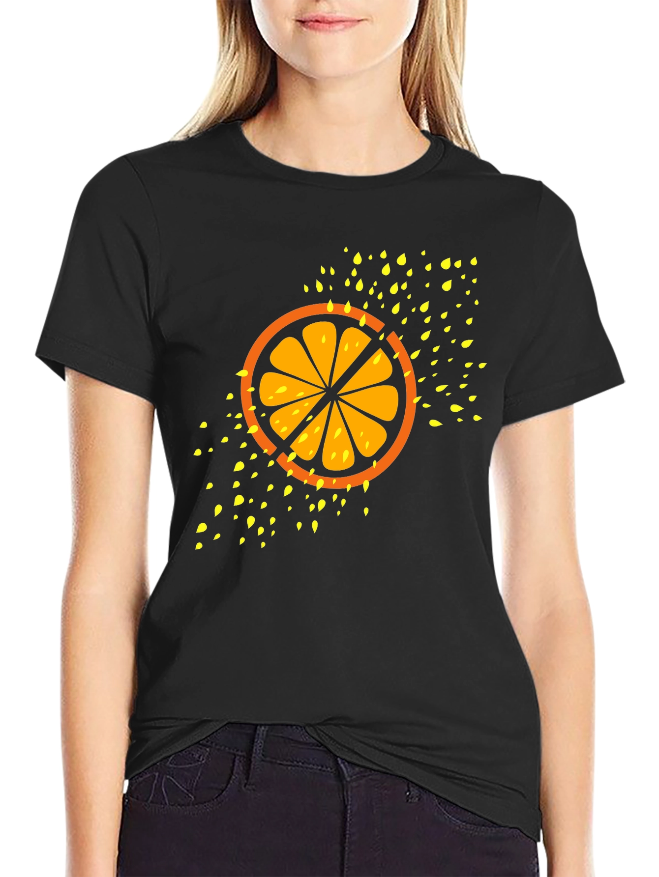 Citrus Slice Graphic Tee - Cool Fruit Design