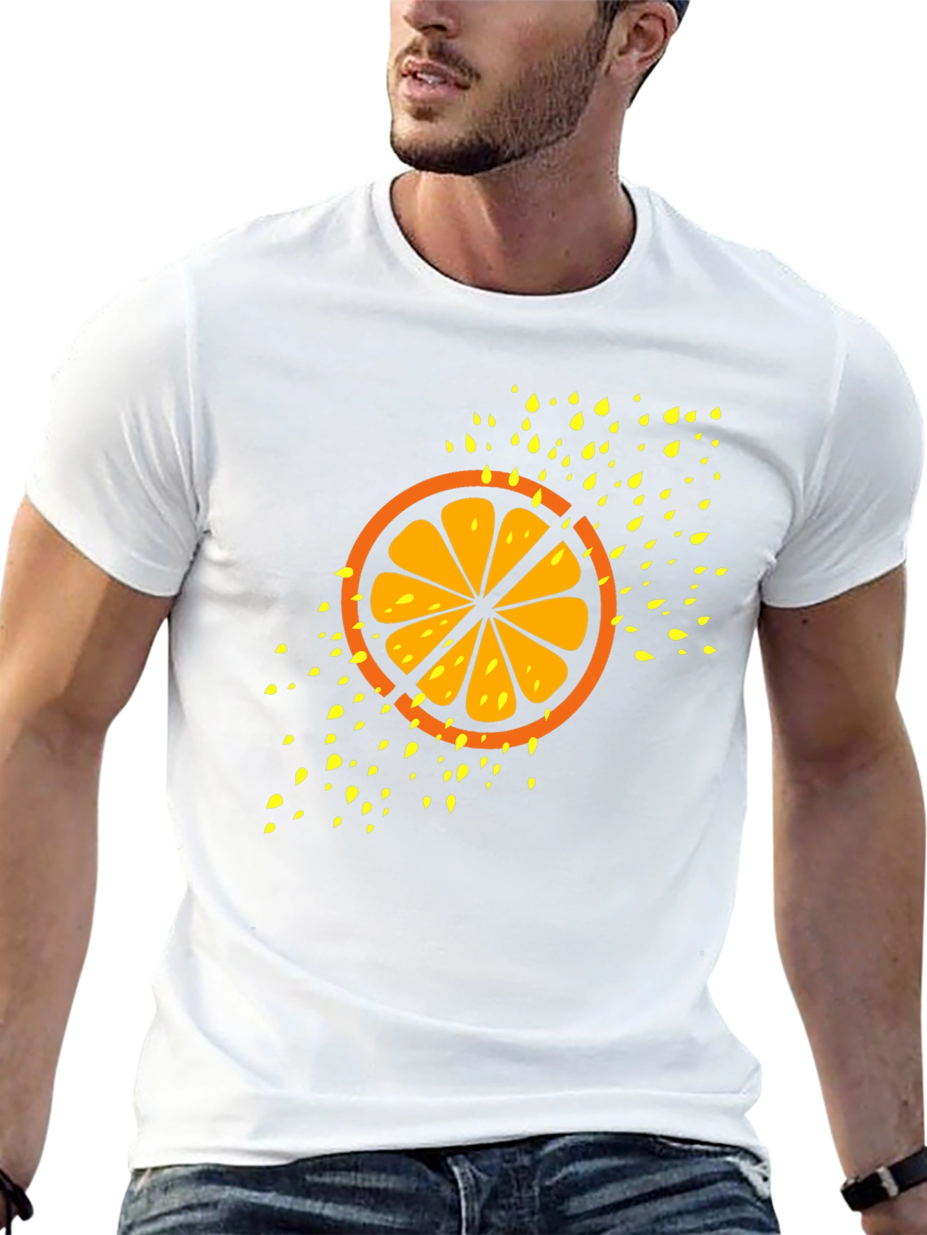 Citrus Slice Graphic Tee - Cool Fruit Design