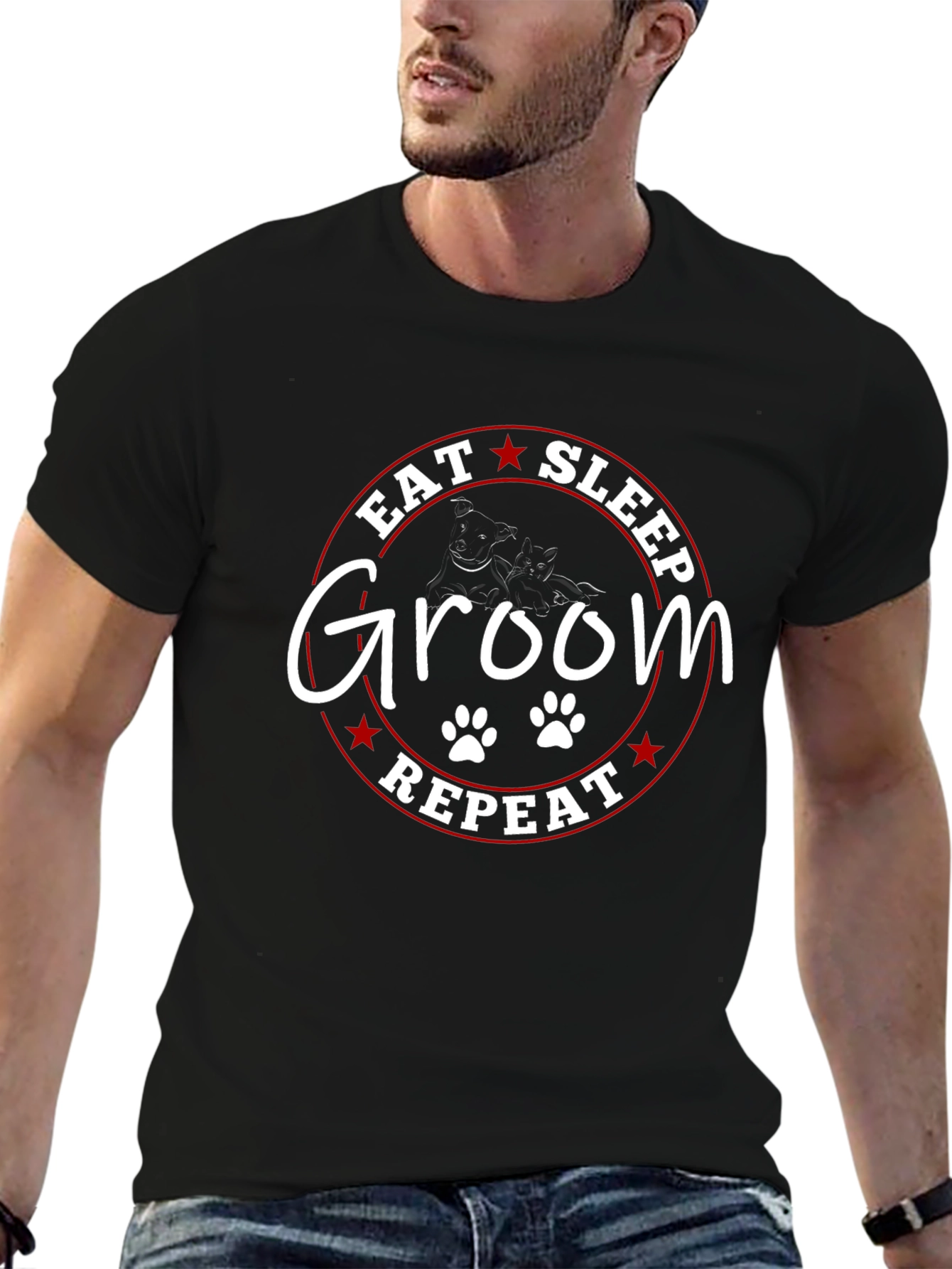 Eat Sleep Groom Repeat T-Shirt