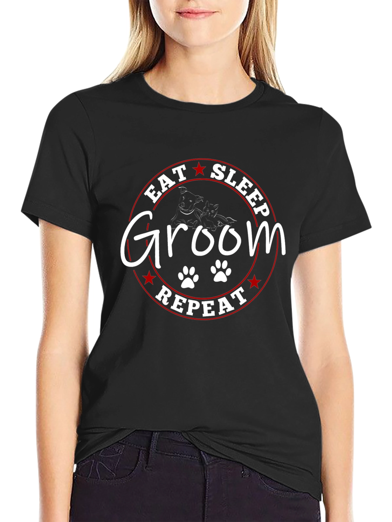 Eat Sleep Groom Repeat T-Shirt