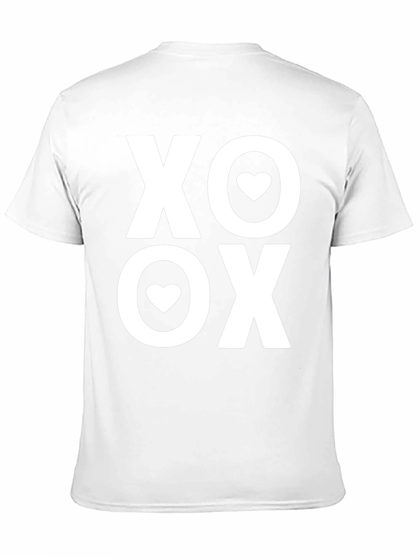 XO Heart Valentines Day Black T-Shirt