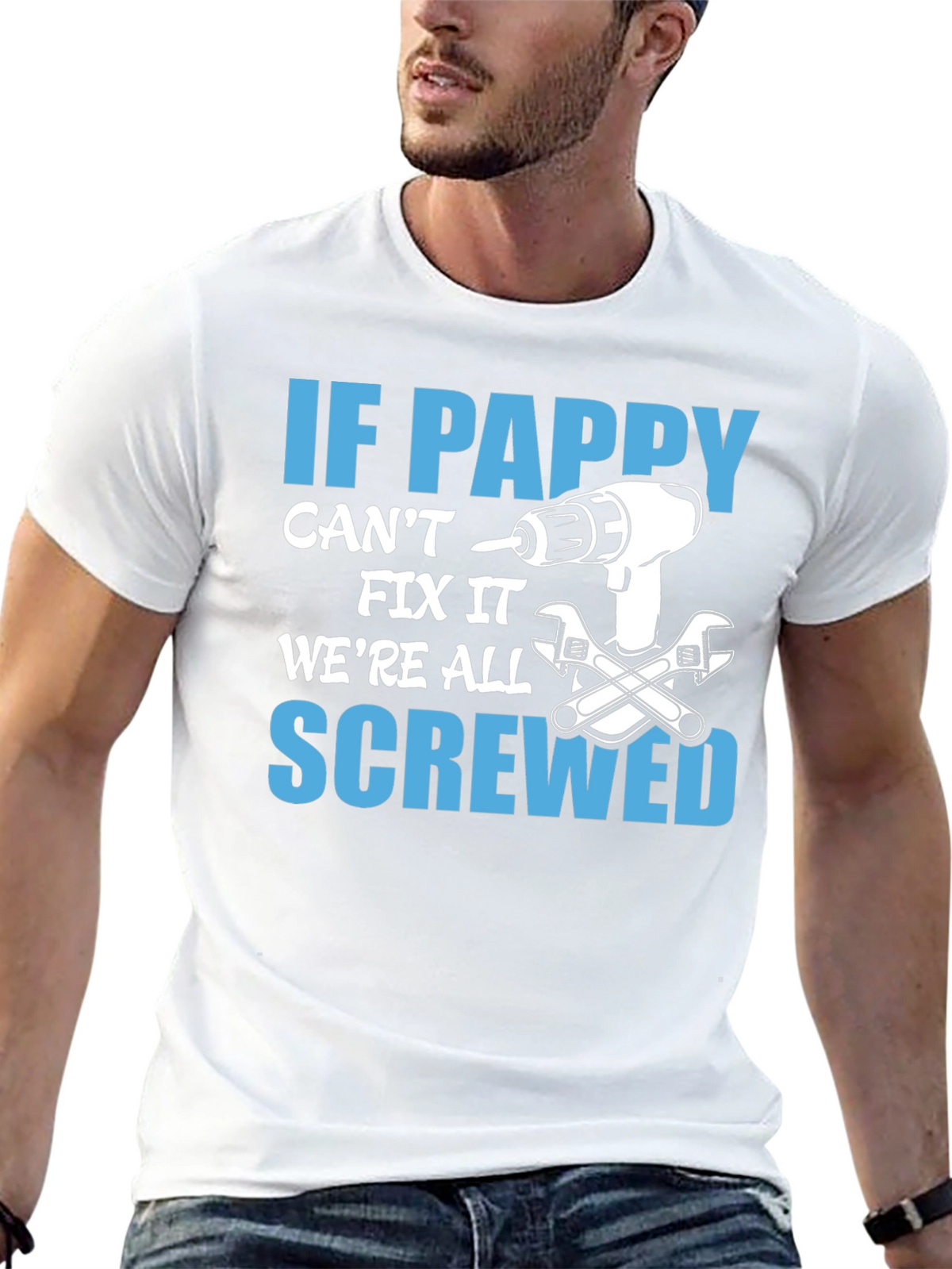 If Pappy Cant Fix It T-Shirt Funny Grandfather Tee