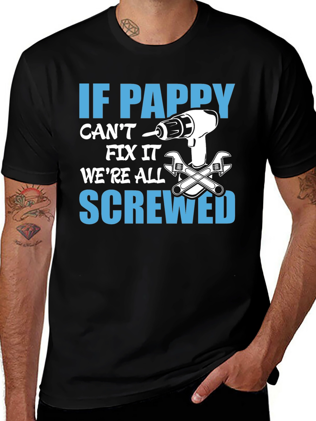 If Pappy Cant Fix It T-Shirt Funny Grandfather Tee