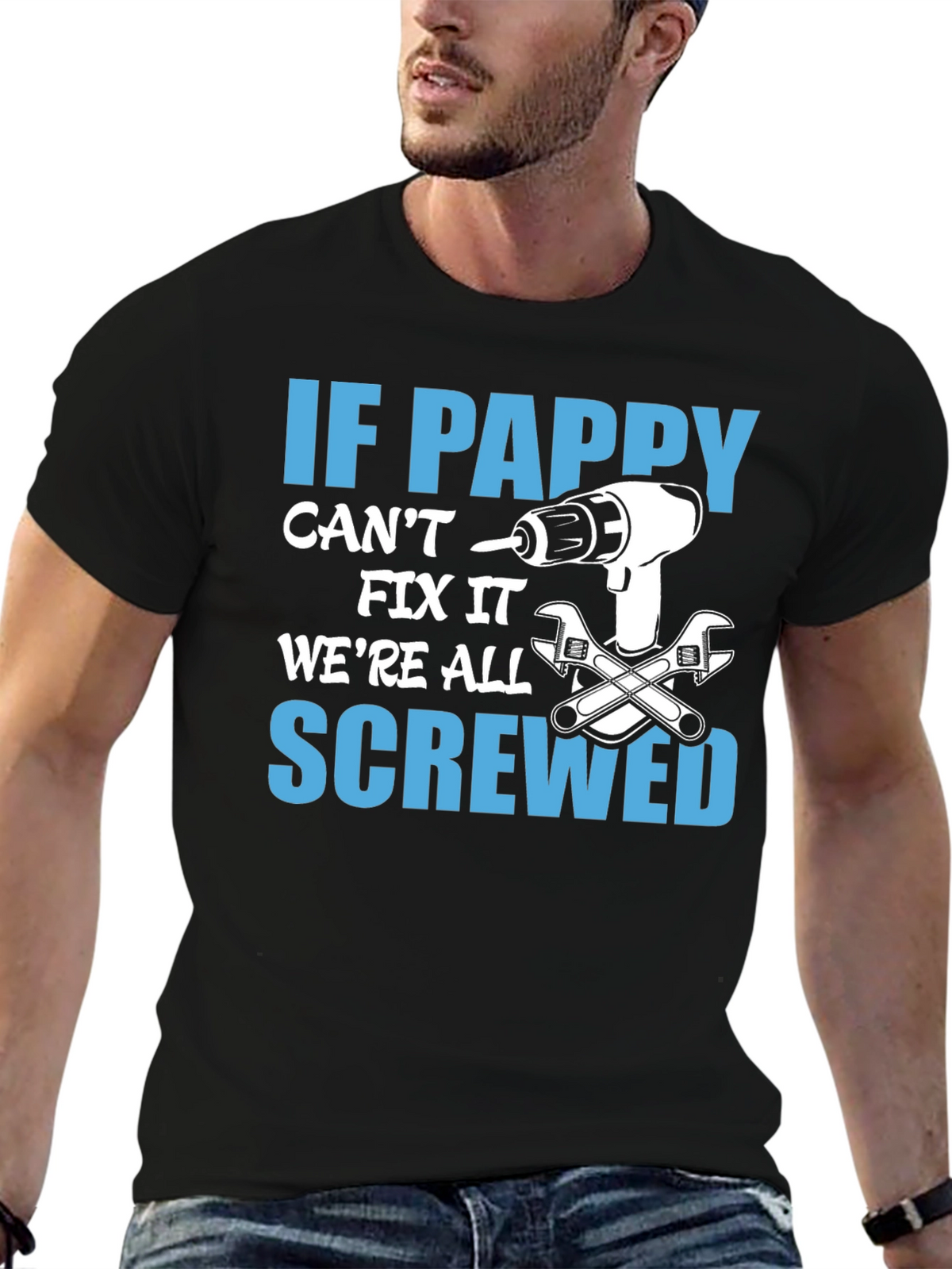 If Pappy Cant Fix It T-Shirt Funny Grandfather Tee