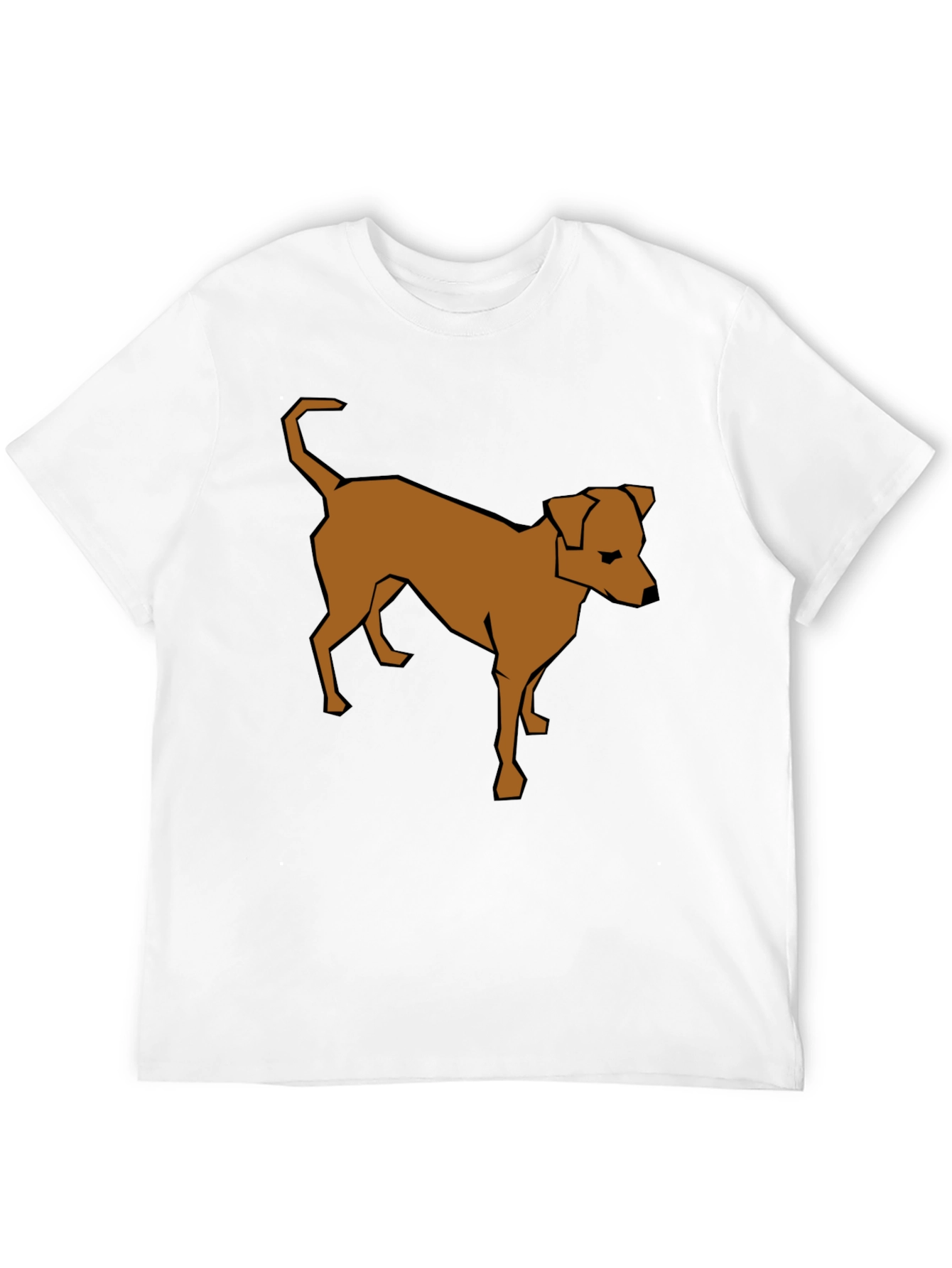 Dog Graphic Tee - Modern Geometric Design Casual Style