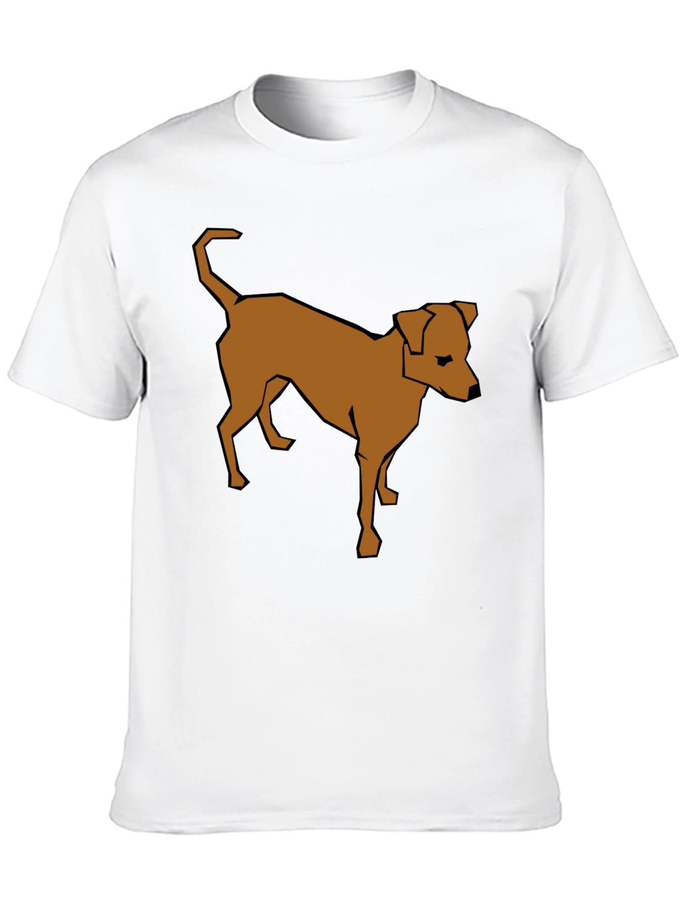 Dog Graphic Tee - Modern Geometric Design Casual Style