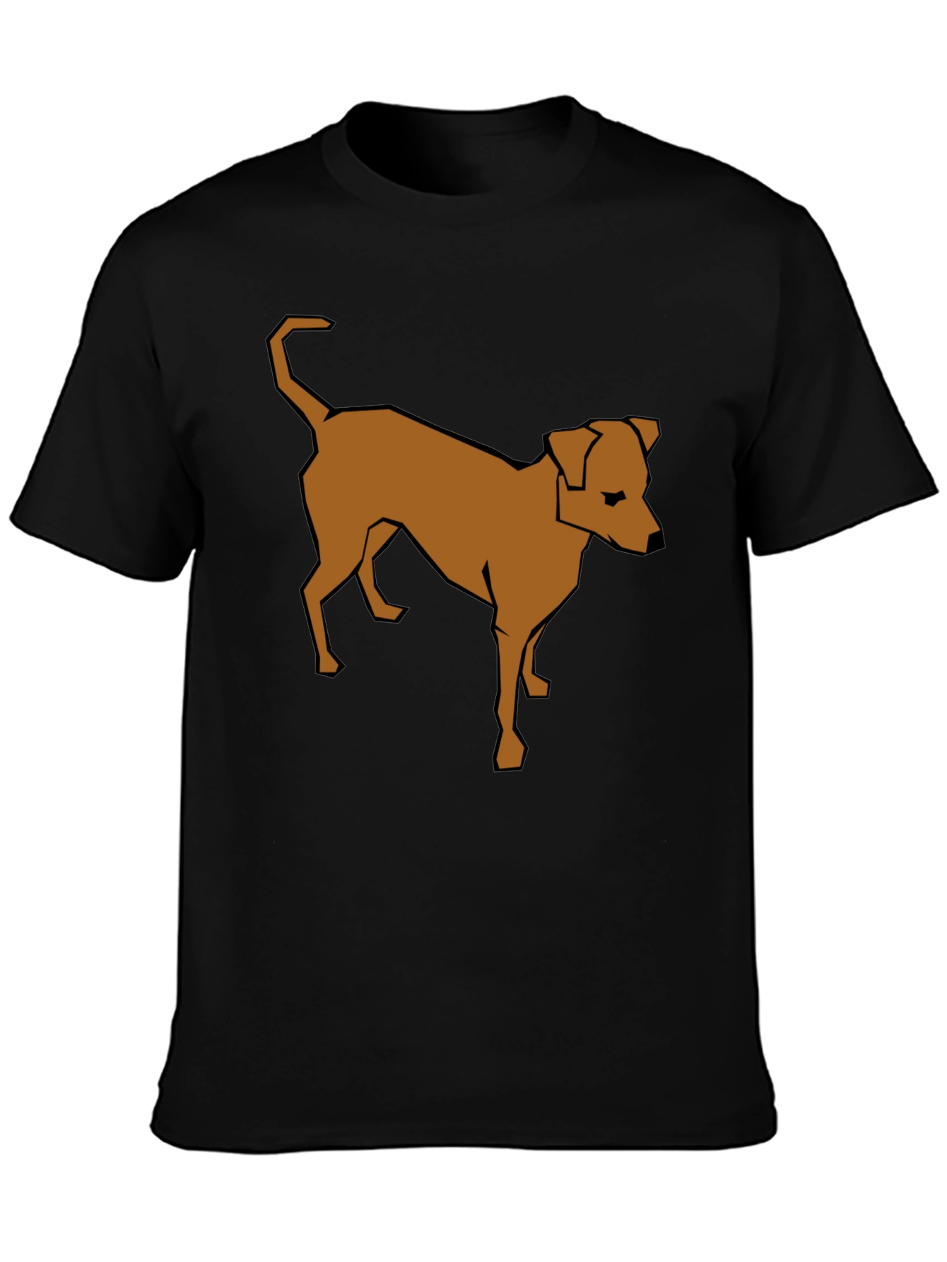 Dog Graphic Tee - Modern Geometric Design Casual Style