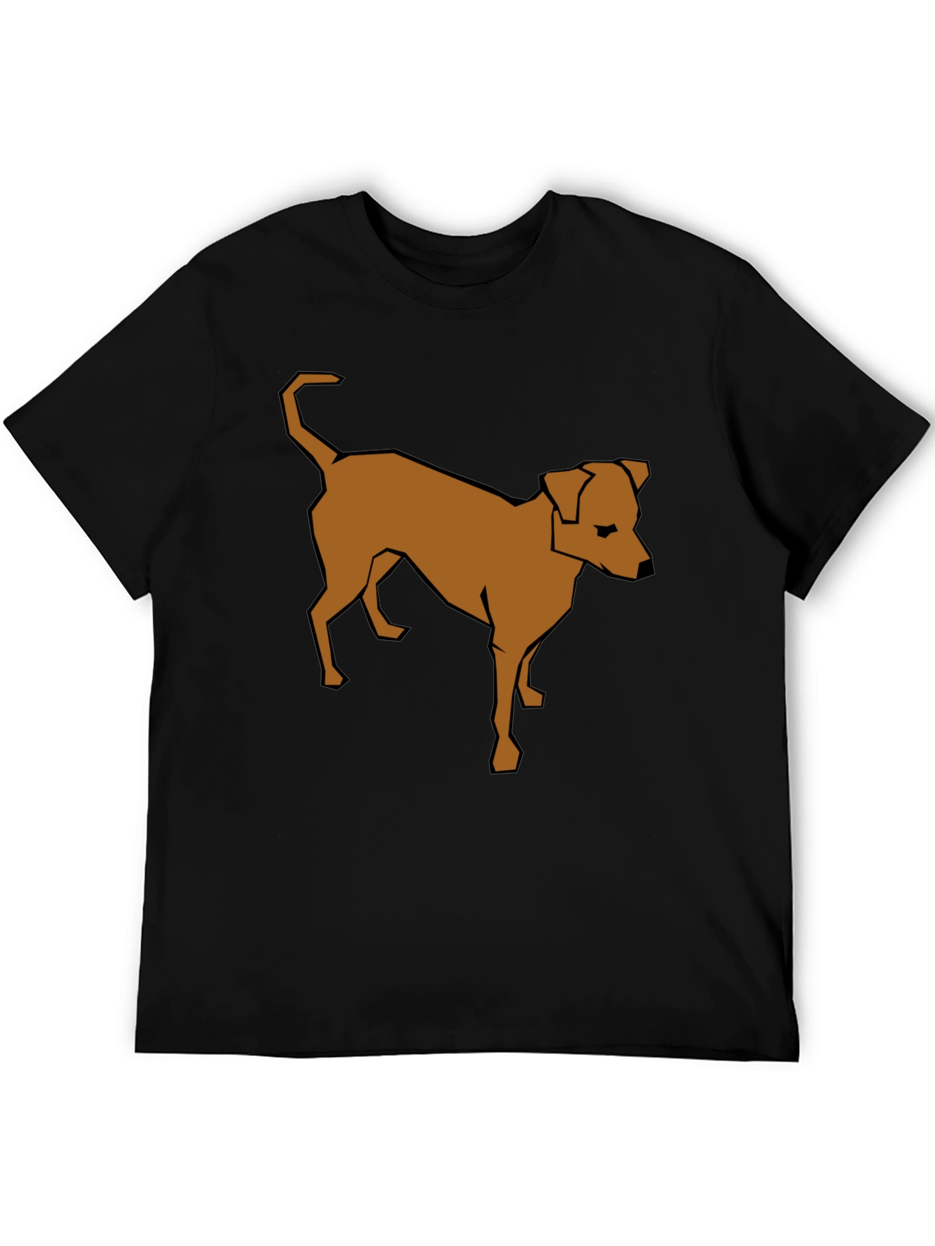 Dog Graphic Tee - Modern Geometric Design Casual Style