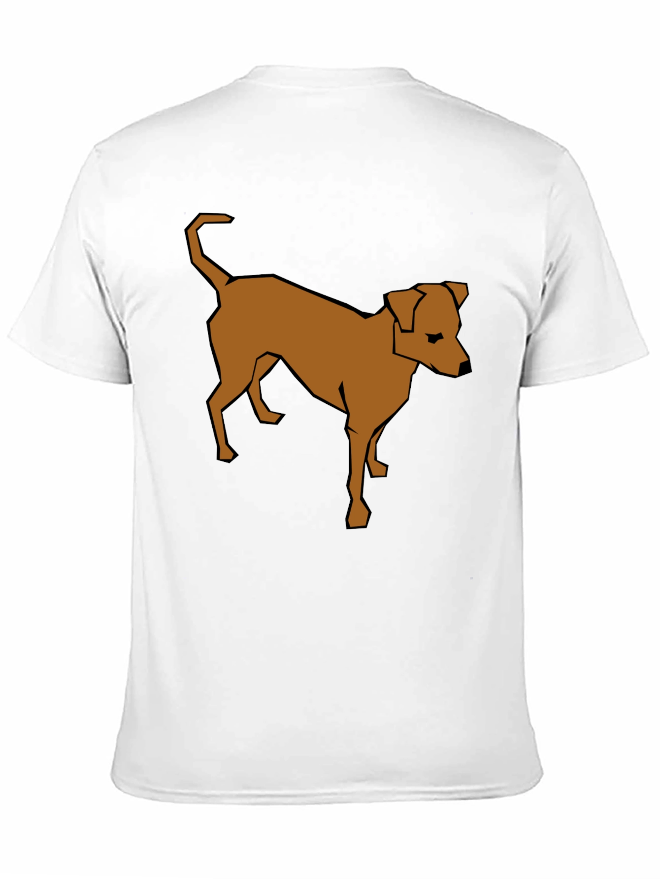 Dog Graphic Tee - Modern Geometric Design Casual Style