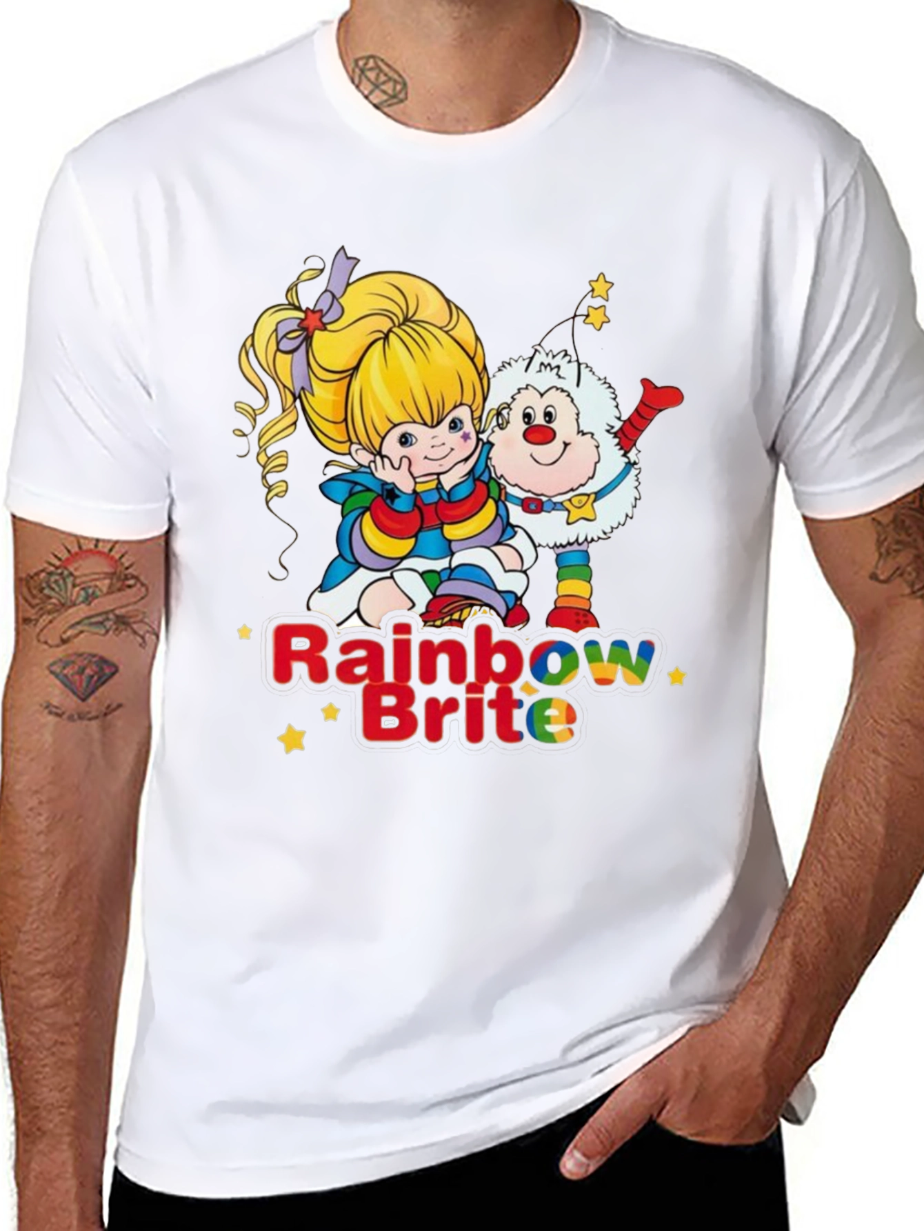 Rainbow Brite Graphic Tee - Nostalgic 80s Cartoon Shirt
