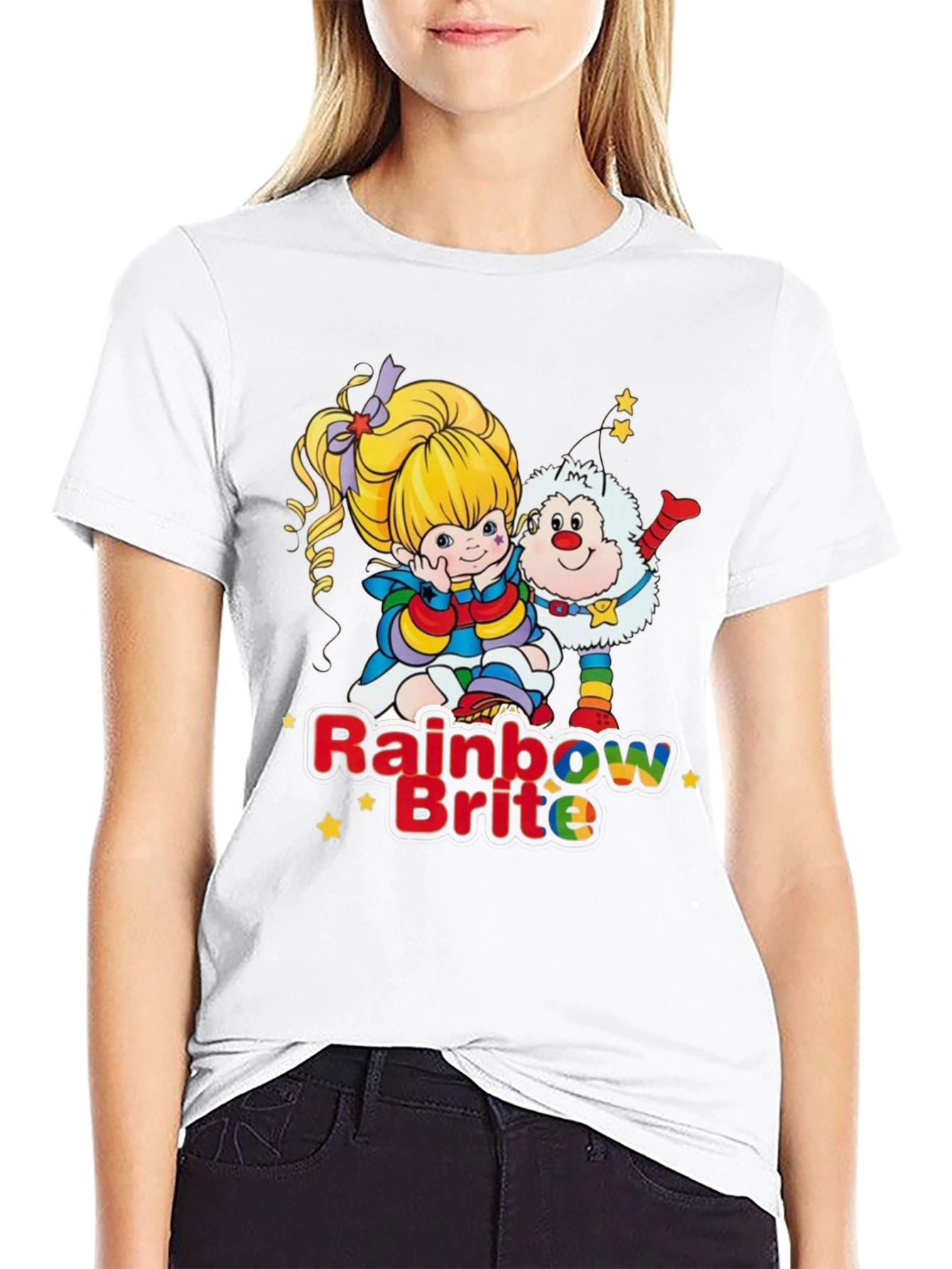 Rainbow Brite Graphic Tee - Nostalgic 80s Cartoon Shirt