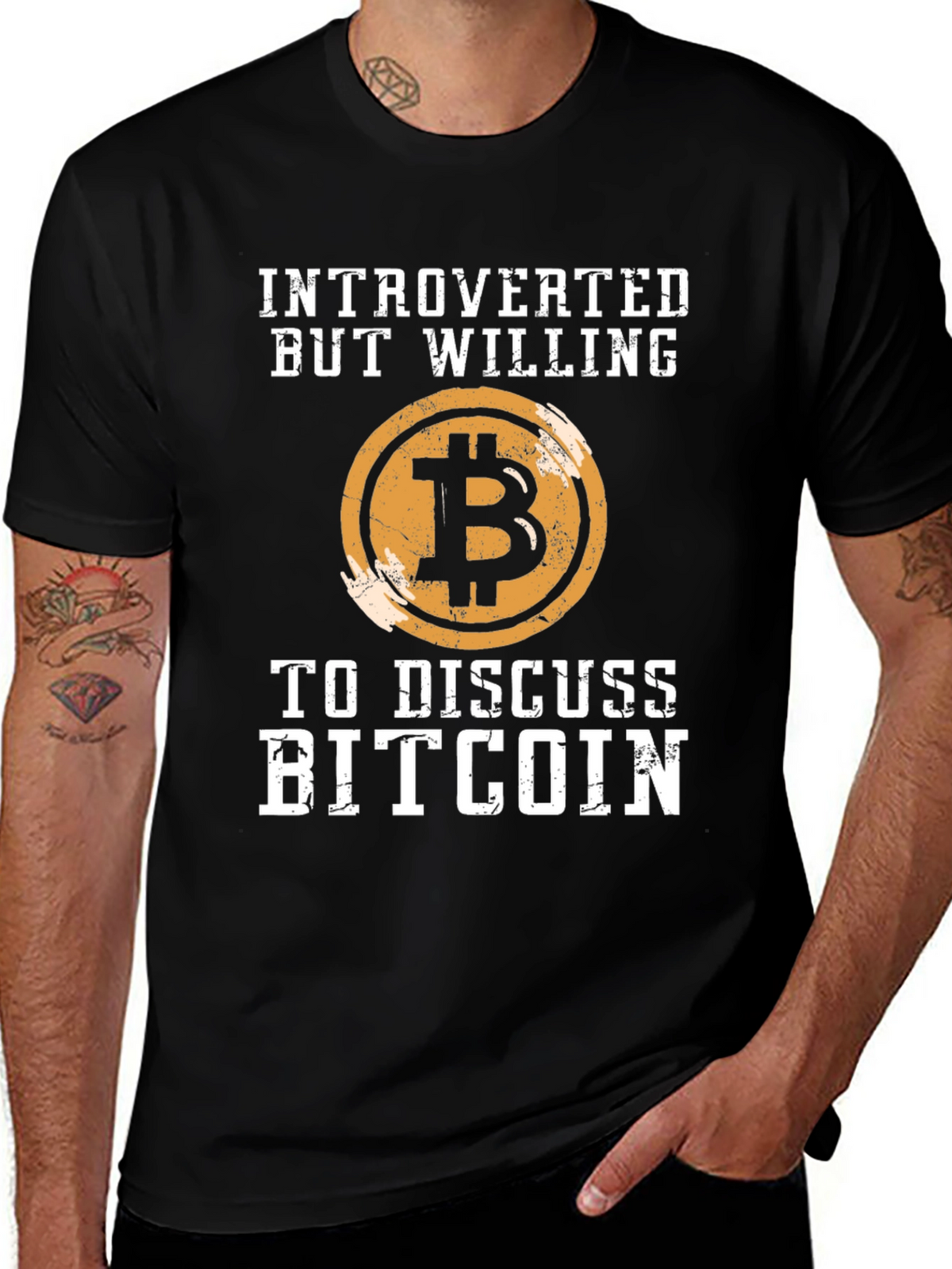 Introverted Bitcoin T-Shirt - Crypto Enthusiast Tee