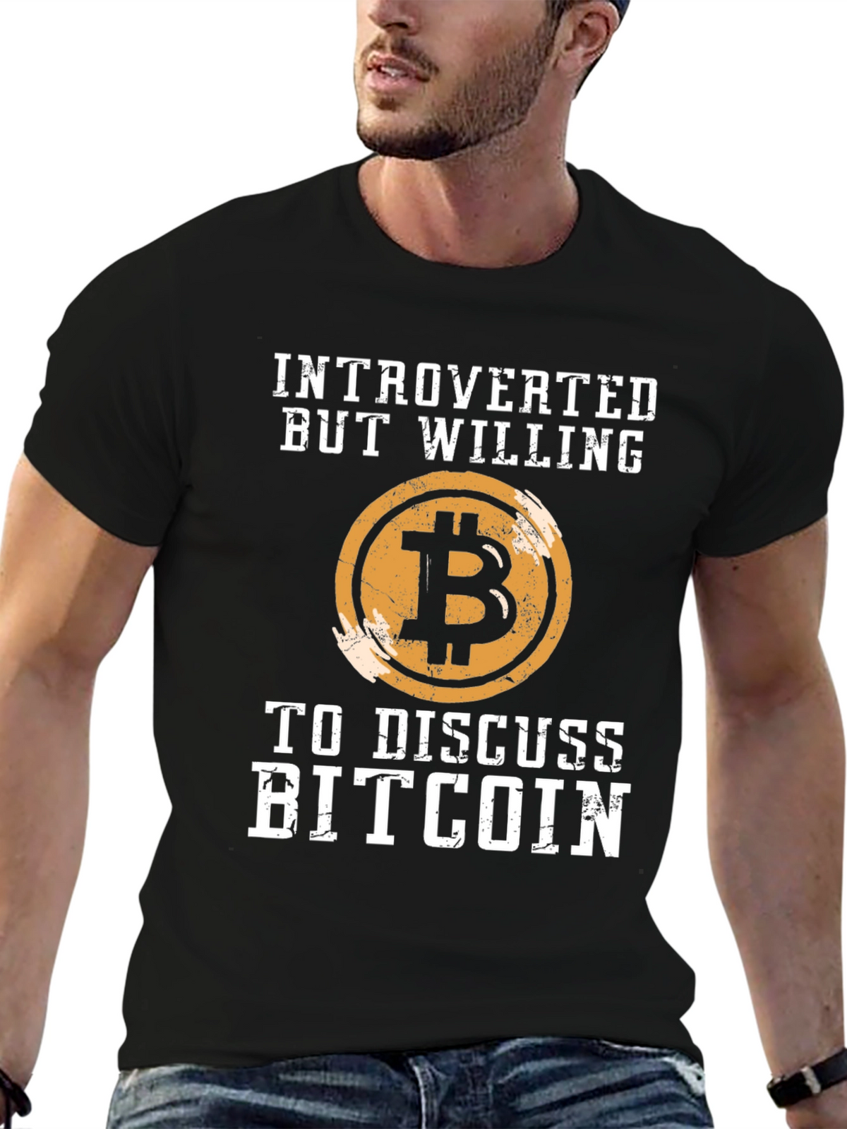 Introverted Bitcoin T-Shirt - Crypto Enthusiast Tee