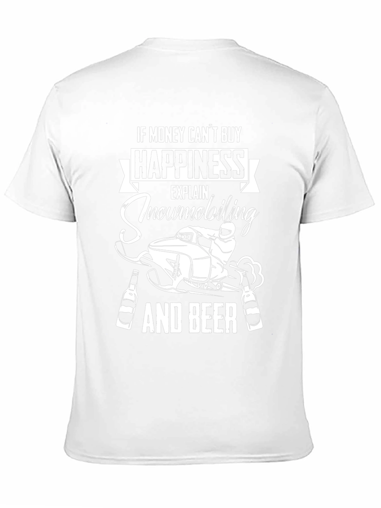 Snowmobiling & Beer Happiness Graphic Tee