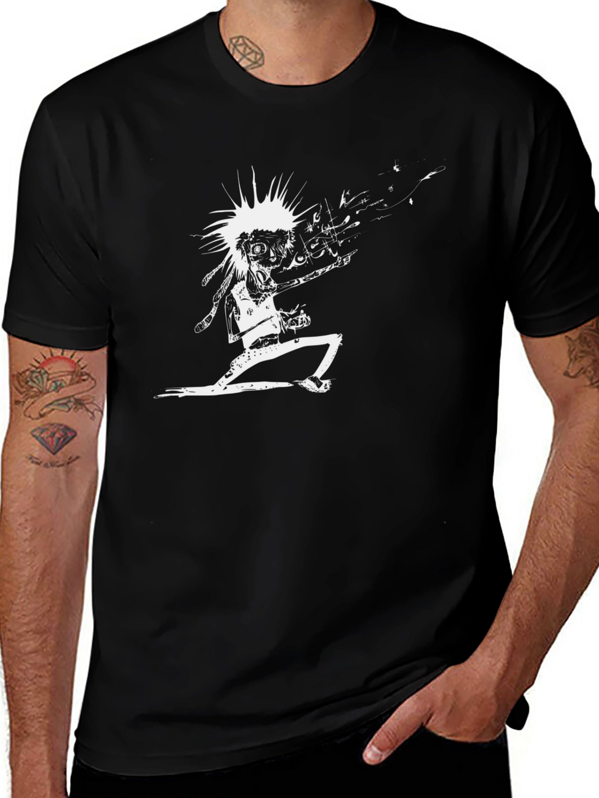 Edgy Punk Rock T-Shirt: Black Graphic Tee