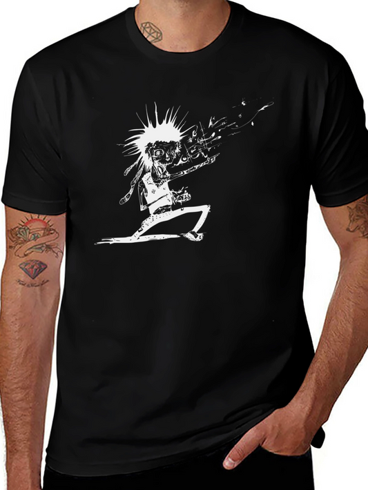 Edgy Punk Rock T-Shirt: Black Graphic Tee
