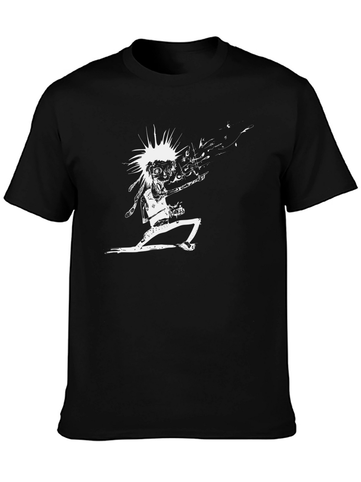 Edgy Punk Rock T-Shirt: Black Graphic Tee
