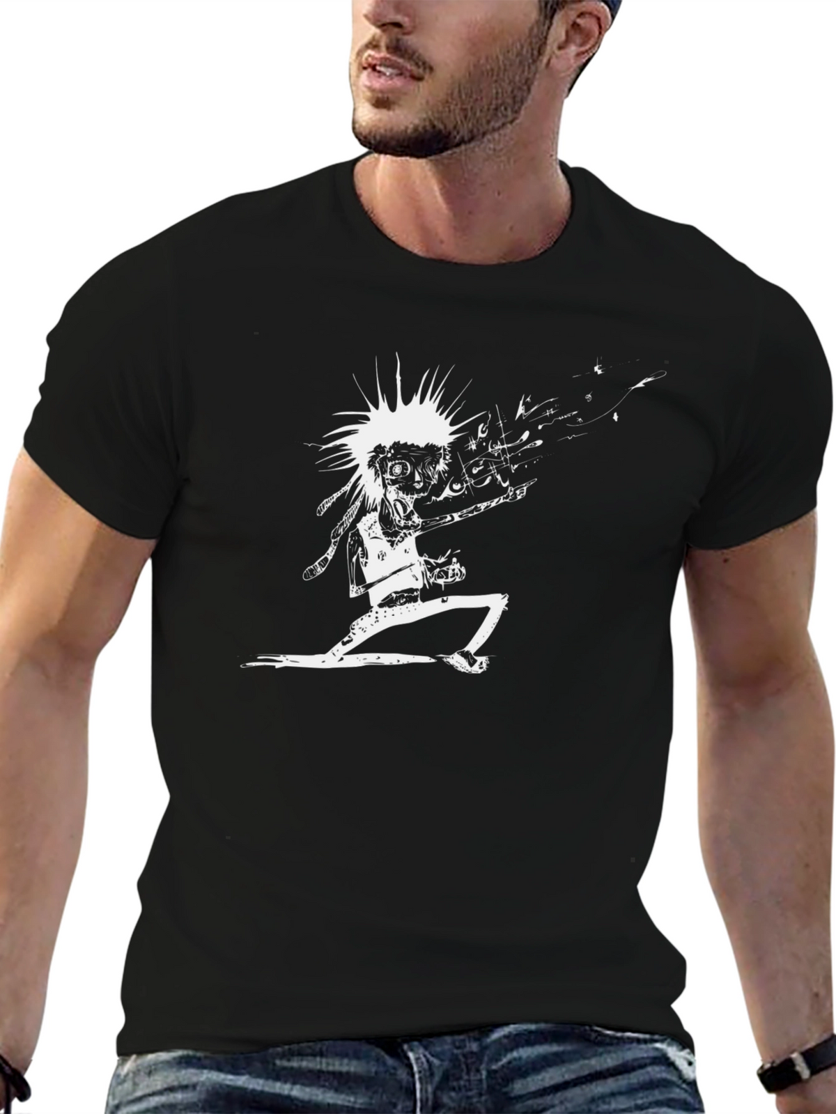 Edgy Punk Rock T-Shirt: Black Graphic Tee