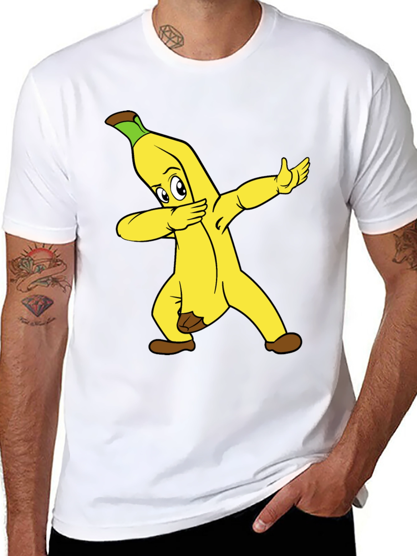 Dabbing Banana T-Shirt - Funny Fruit Tee