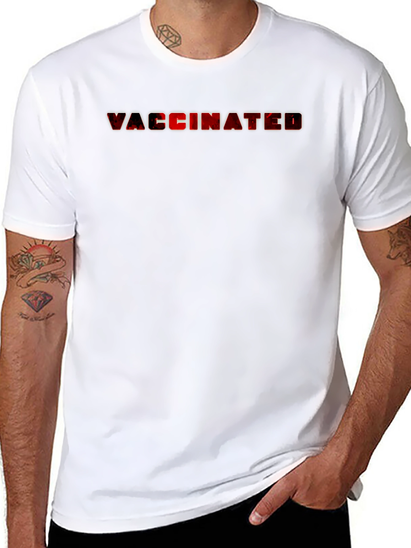 Vaccinated Black T-Shirt - Stand Proud & Protected!