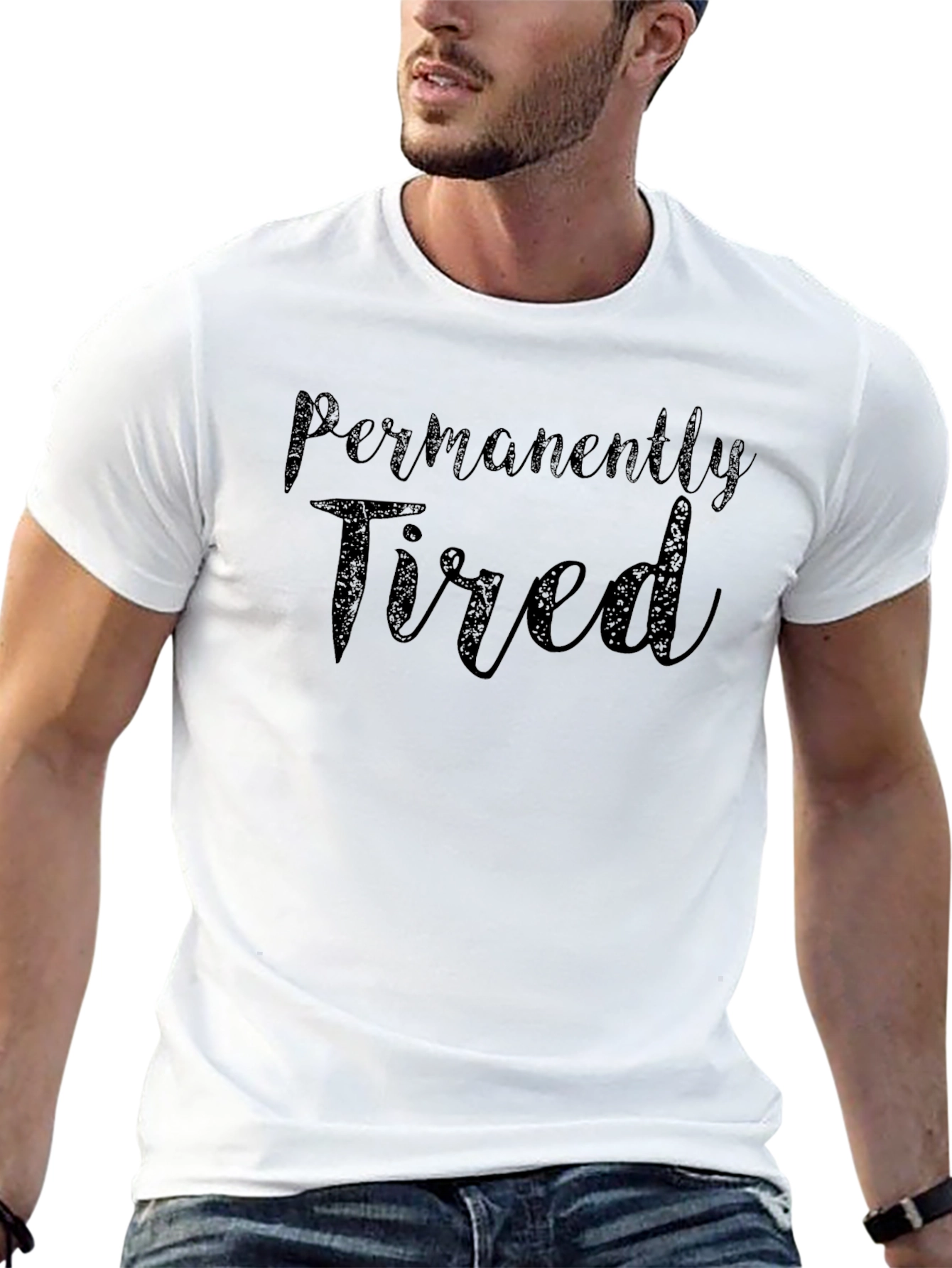 Permanently Tired Graphic Tee - Black