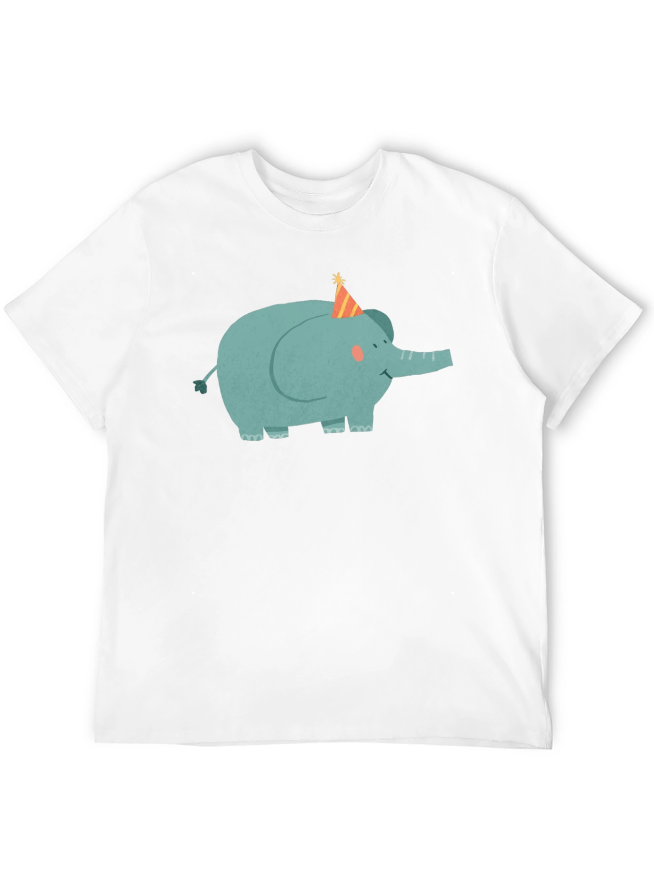 Elephant Party Tee - Cute Cartoon Graphic T-Shirt