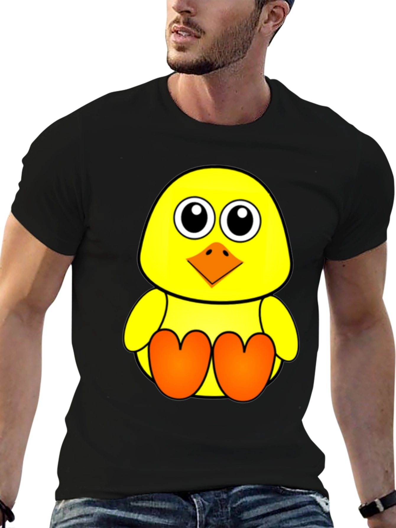 Cute Chick Graphic Tee - Black