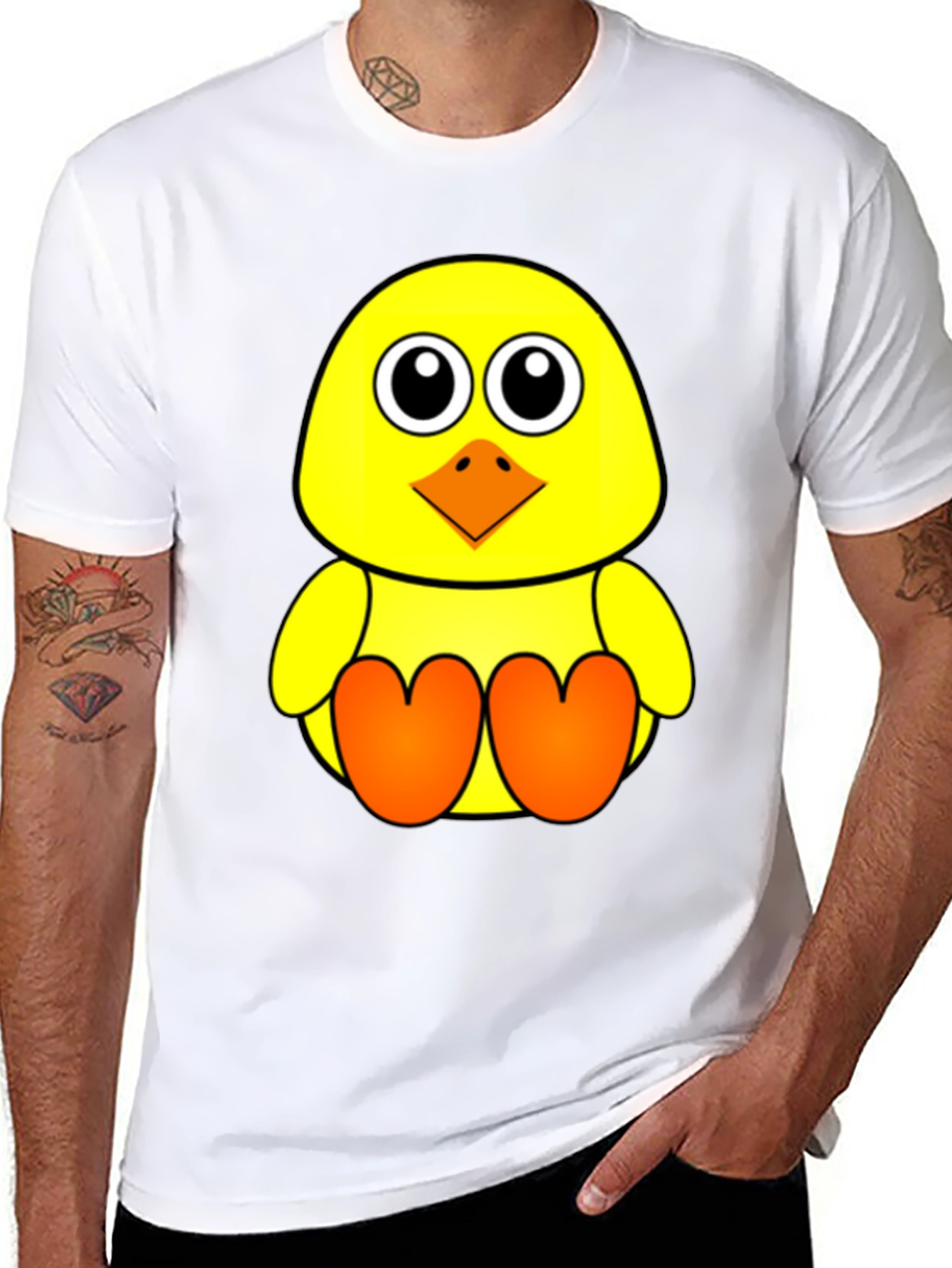 Cute Chick Graphic Tee - Black