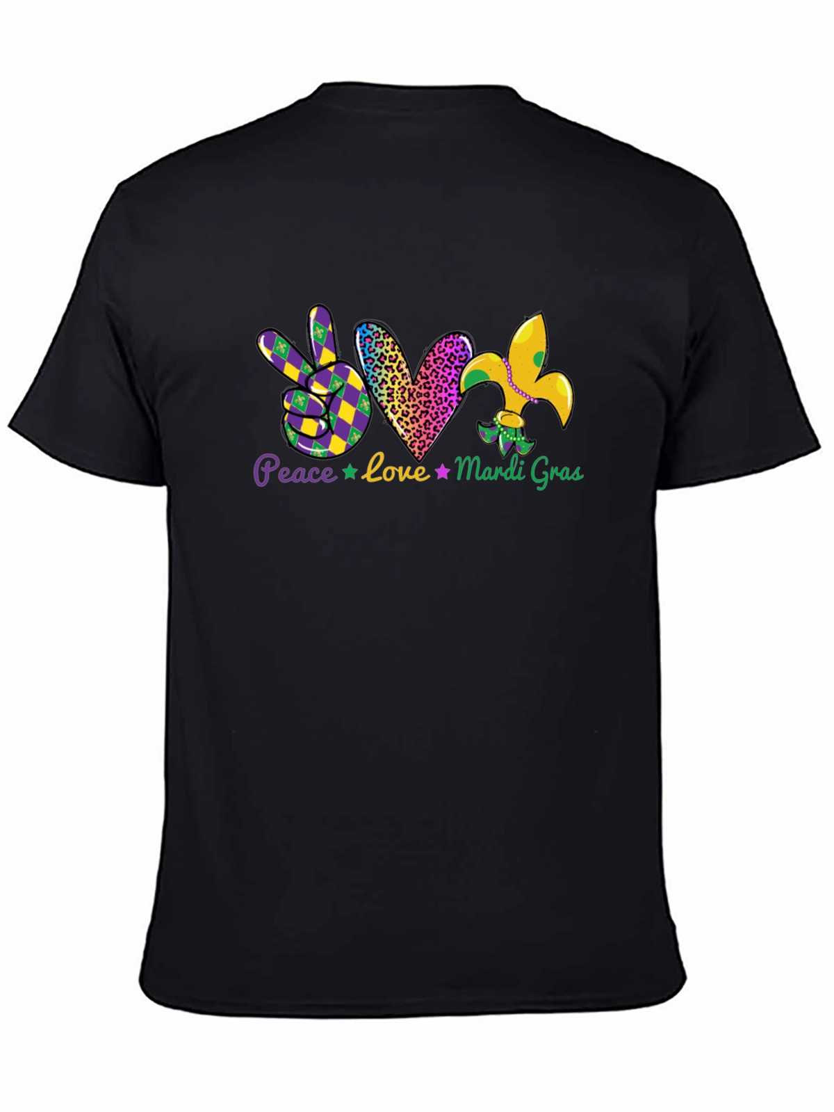 Mardi Gras Peace Love T-Shirt