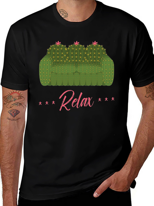Relax Cactus Couch Graphic T-Shirt