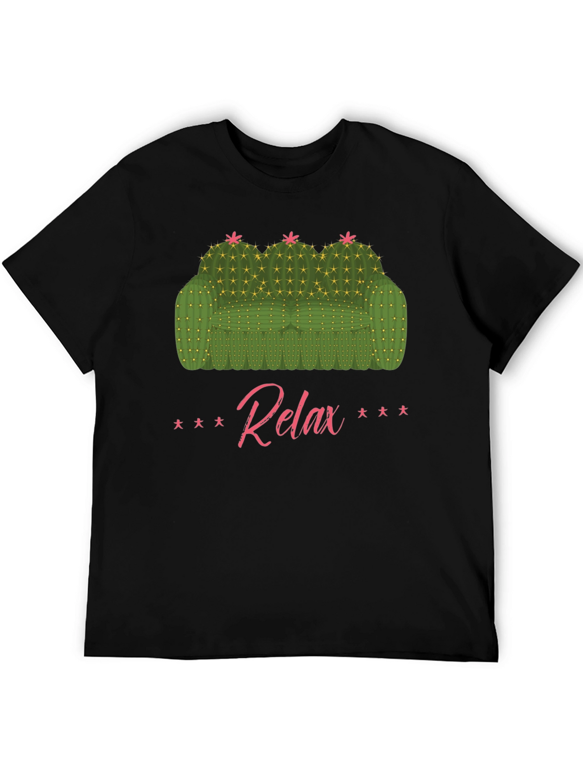 Relax Cactus Couch Graphic T-Shirt