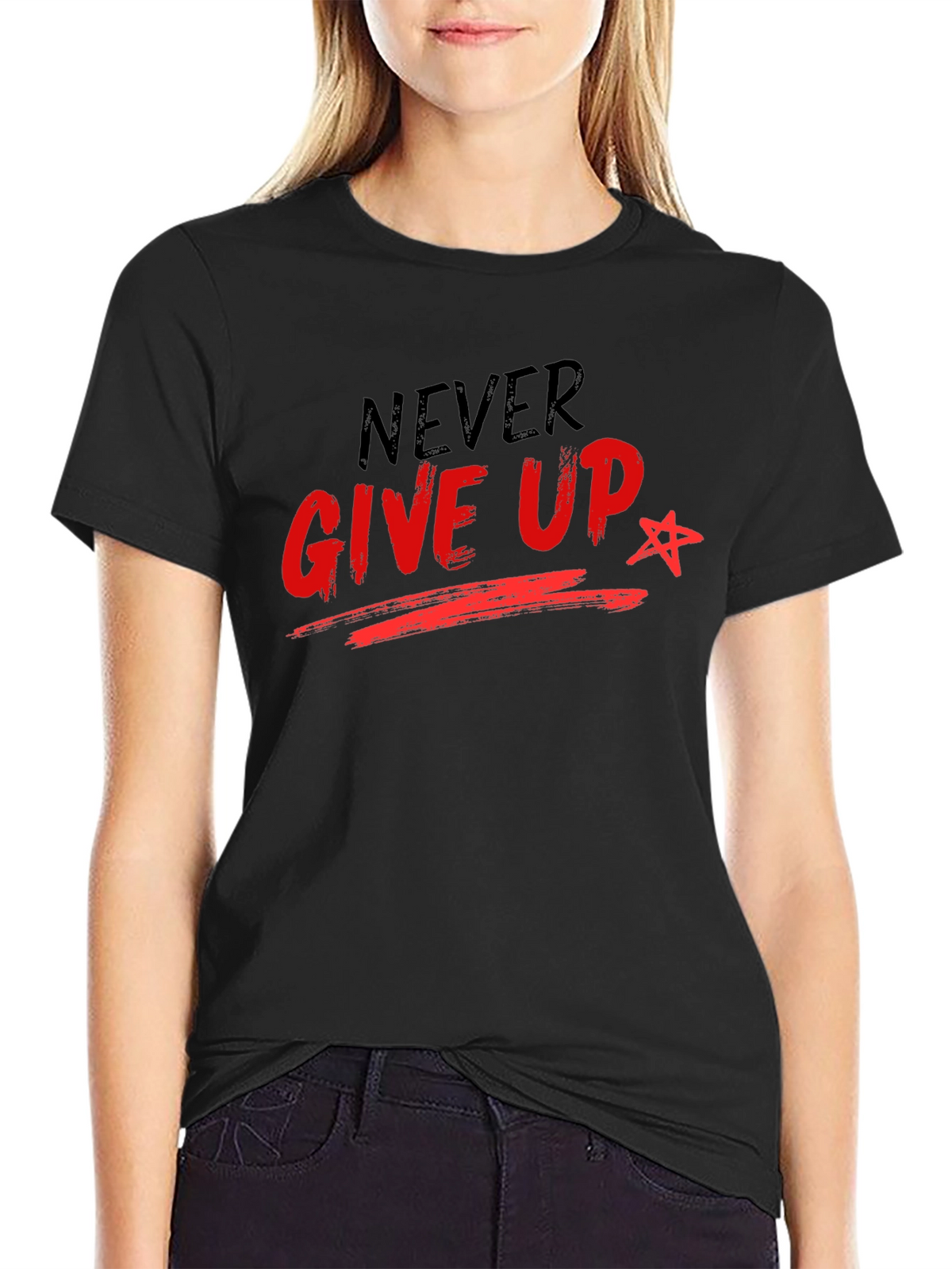 Never Give Up Graphic T-Shirt - Inspiring Motivational Tee