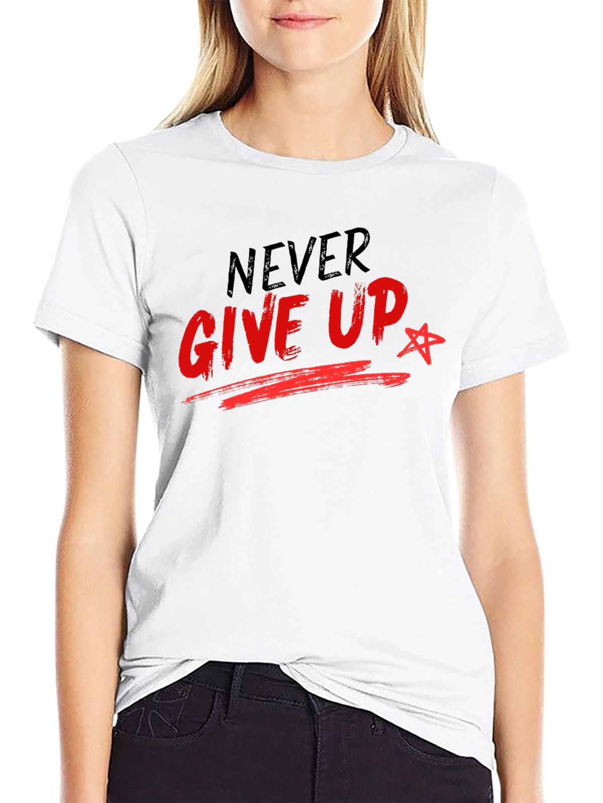 Never Give Up Graphic T-Shirt - Inspiring Motivational Tee