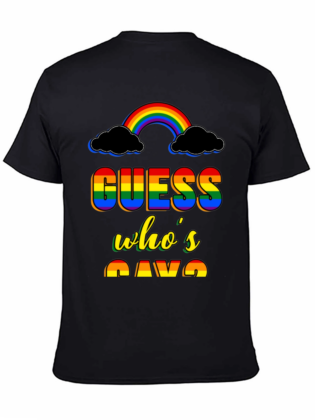 Guess Whos Gay T-Shirt Rainbow Pride