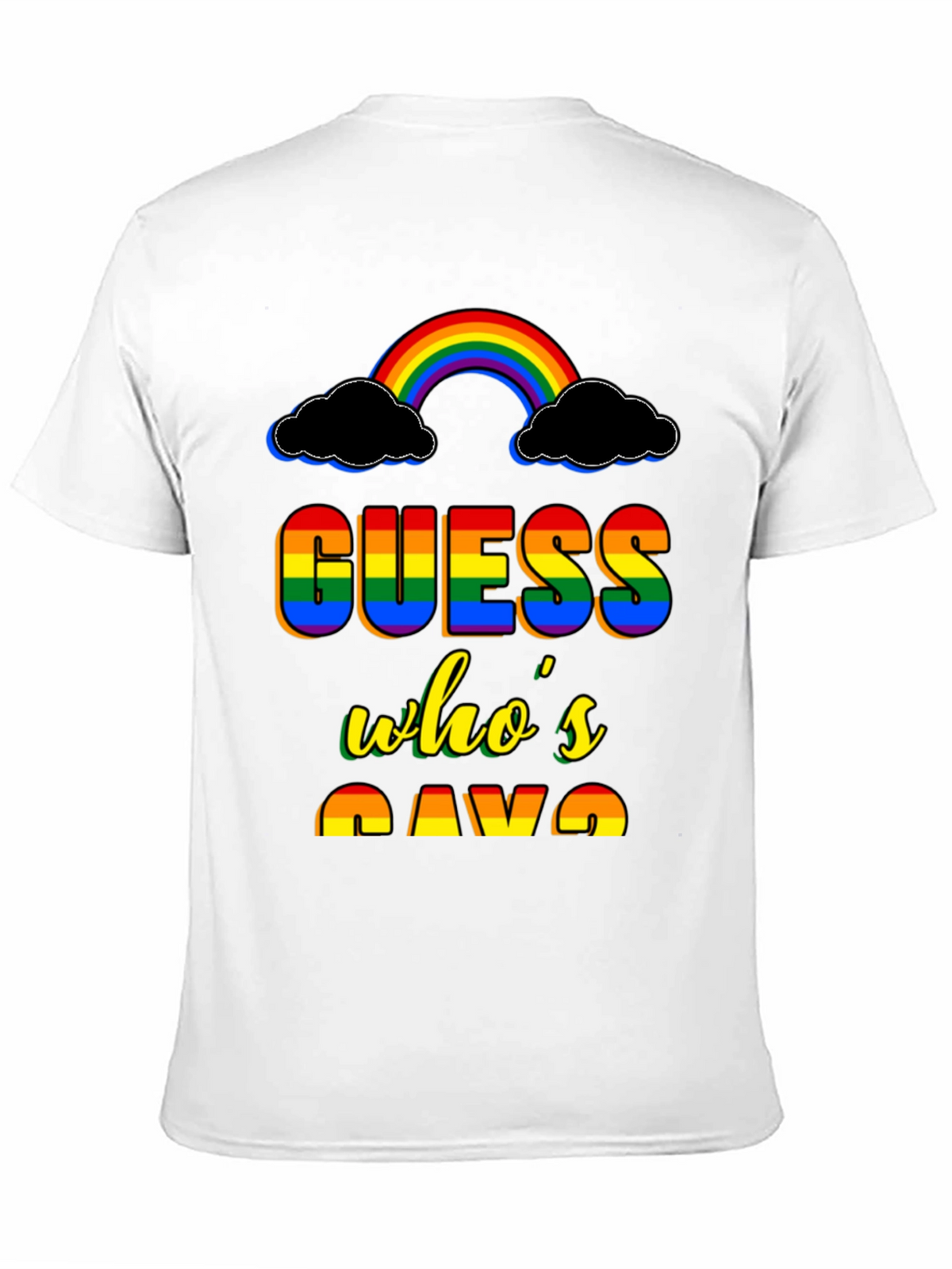 Guess Whos Gay T-Shirt Rainbow Pride