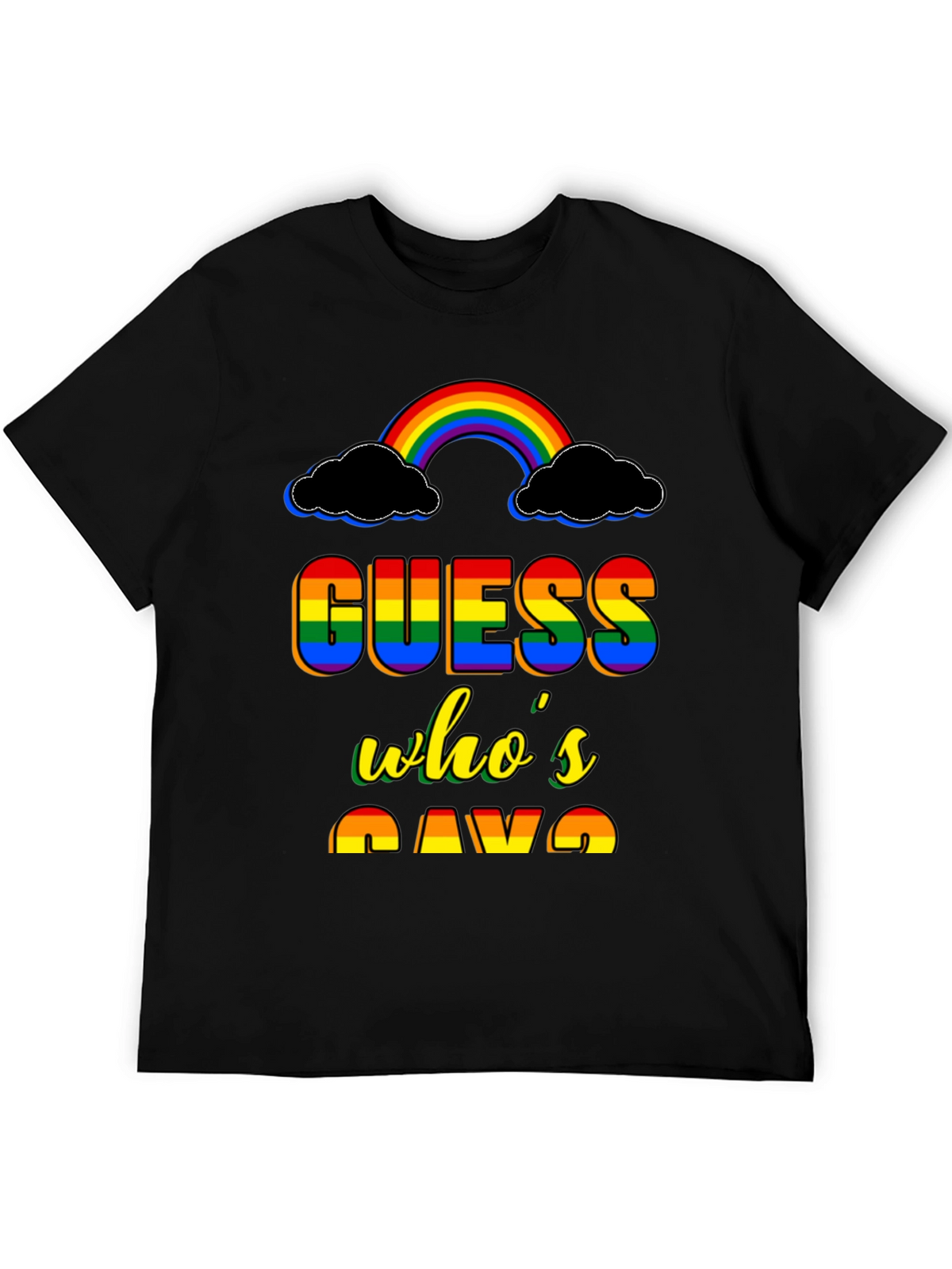 Guess Whos Gay T-Shirt Rainbow Pride