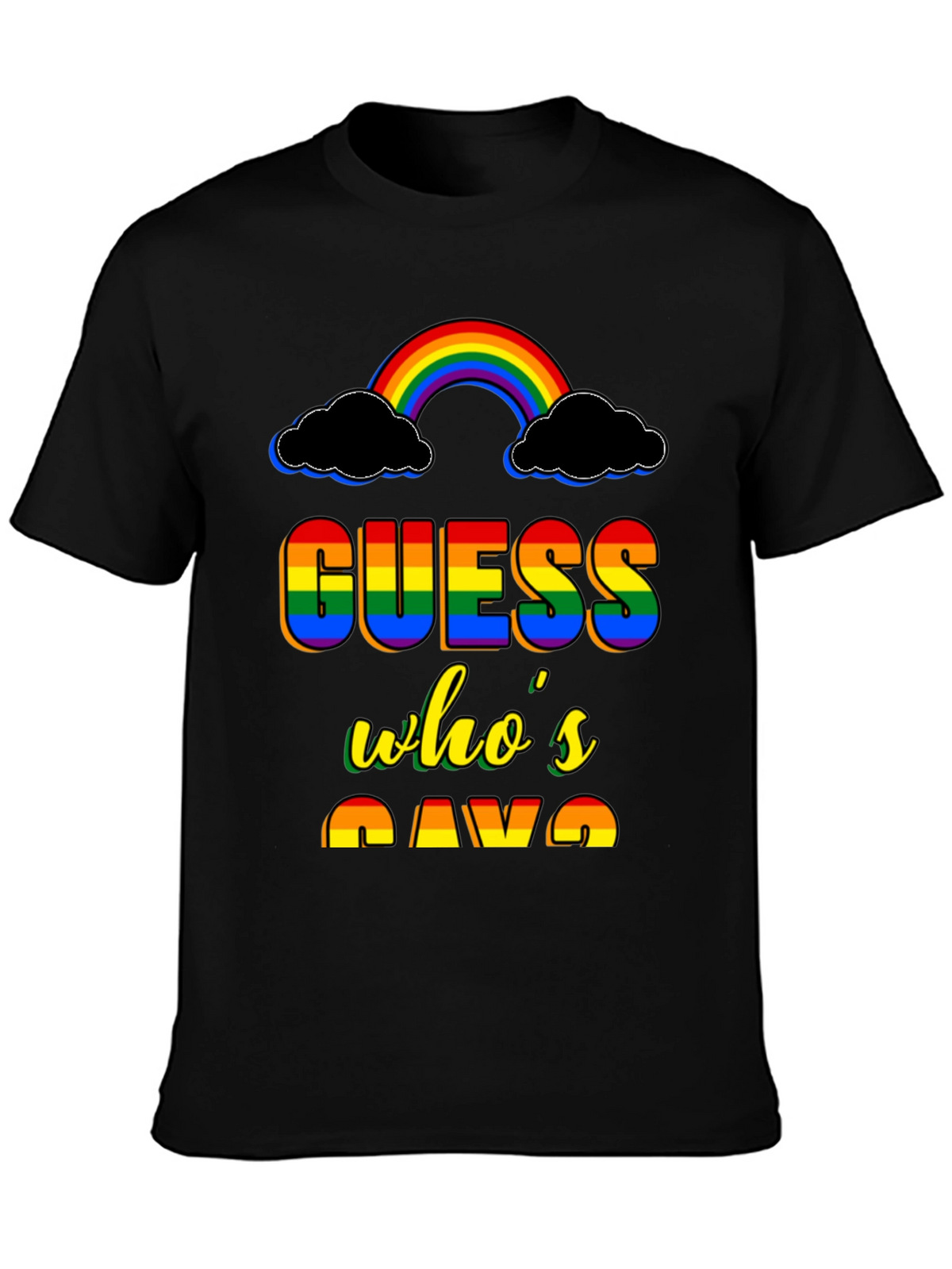 Guess Whos Gay T-Shirt Rainbow Pride