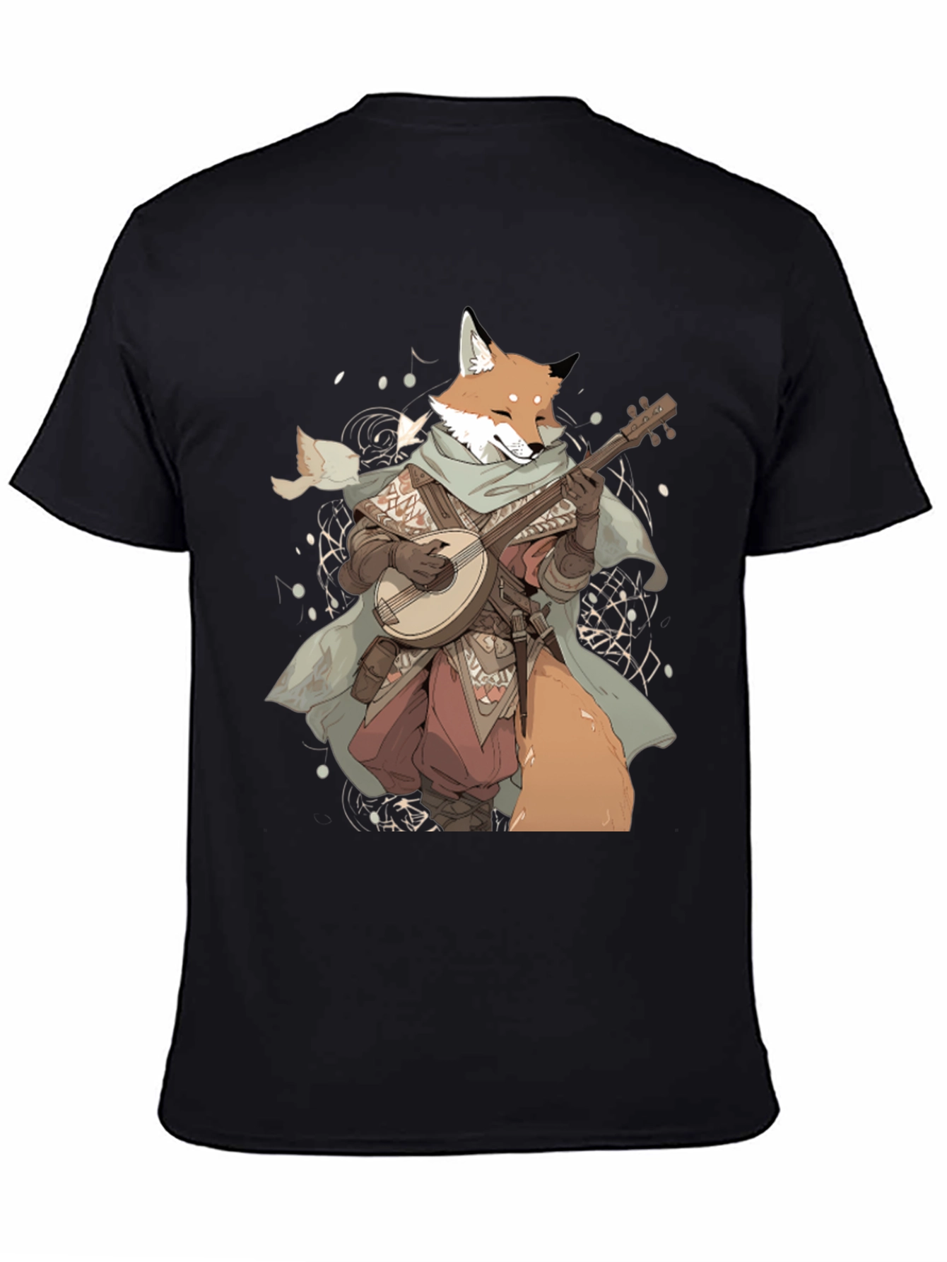 Fox Bard T-Shirt - Whimsical Design
