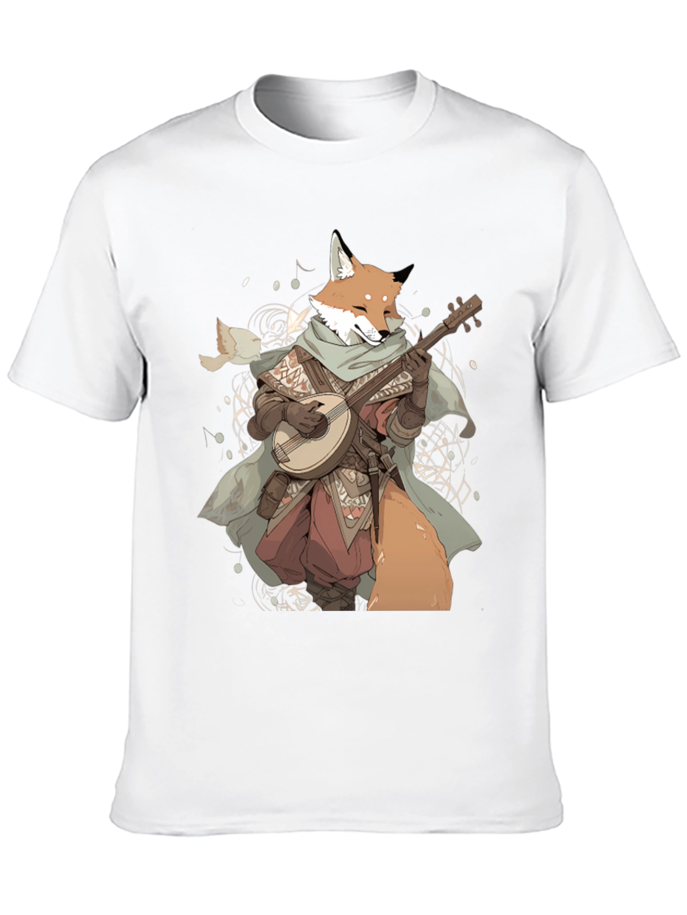 Fox Bard T-Shirt - Whimsical Design