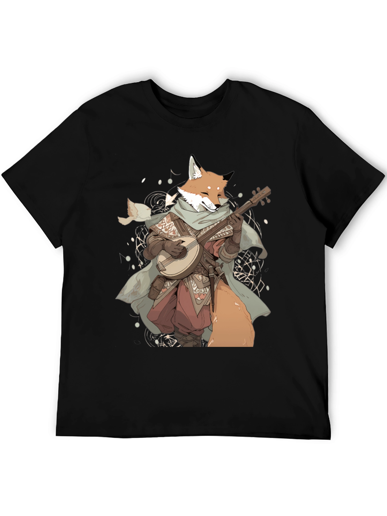 Fox Bard T-Shirt - Whimsical Design