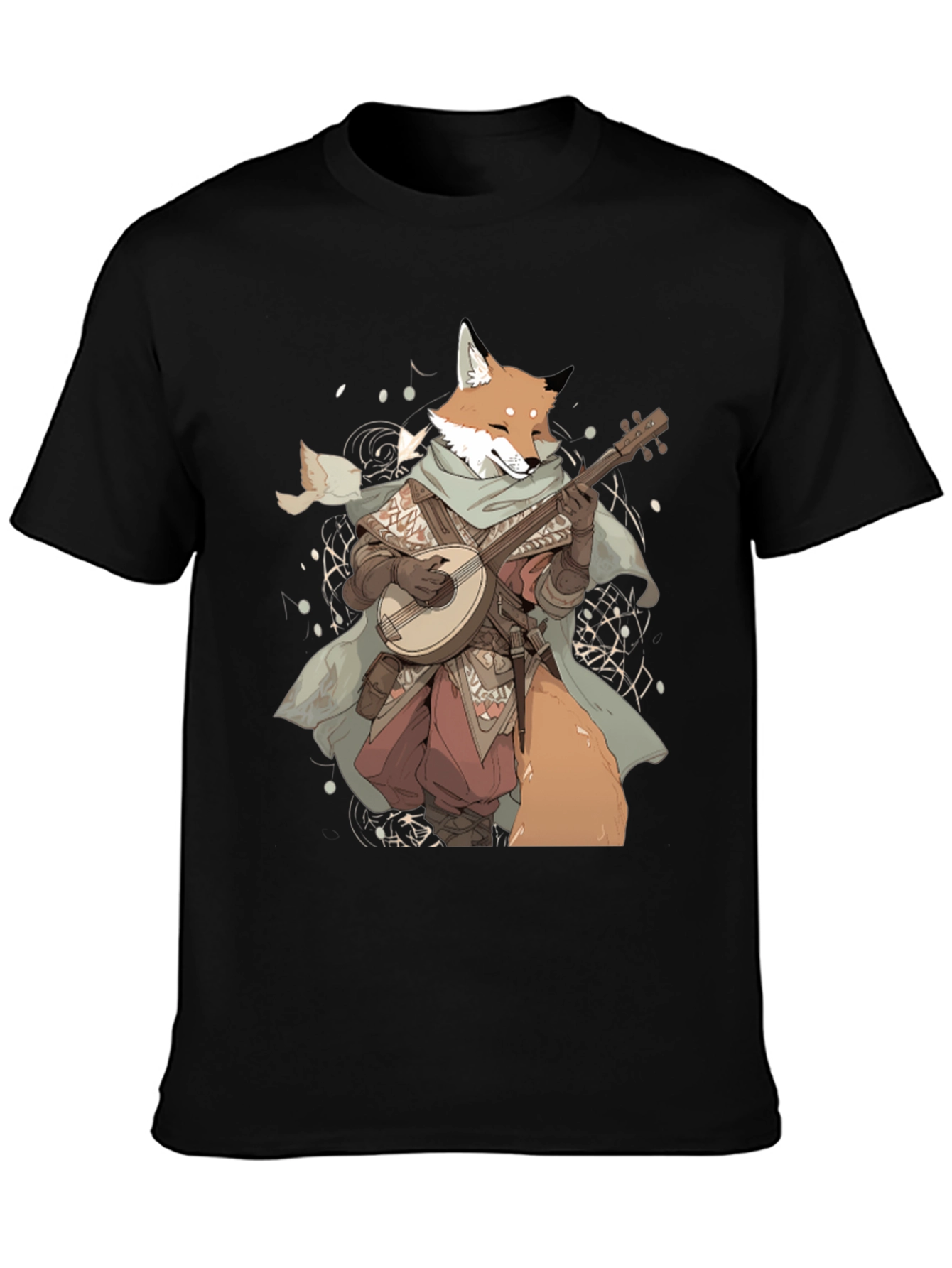 Fox Bard T-Shirt - Whimsical Design